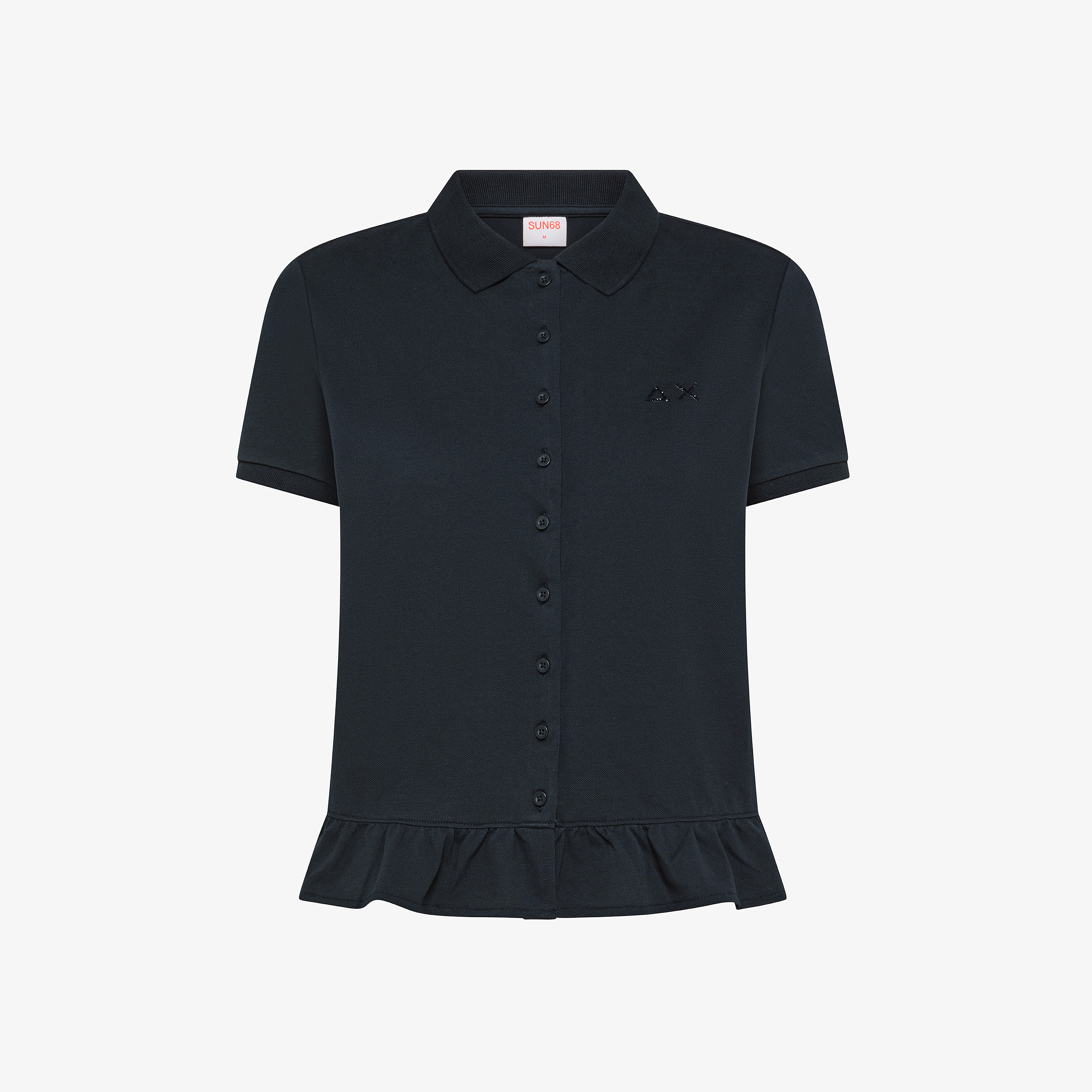 Polo shirt rouches s/s
