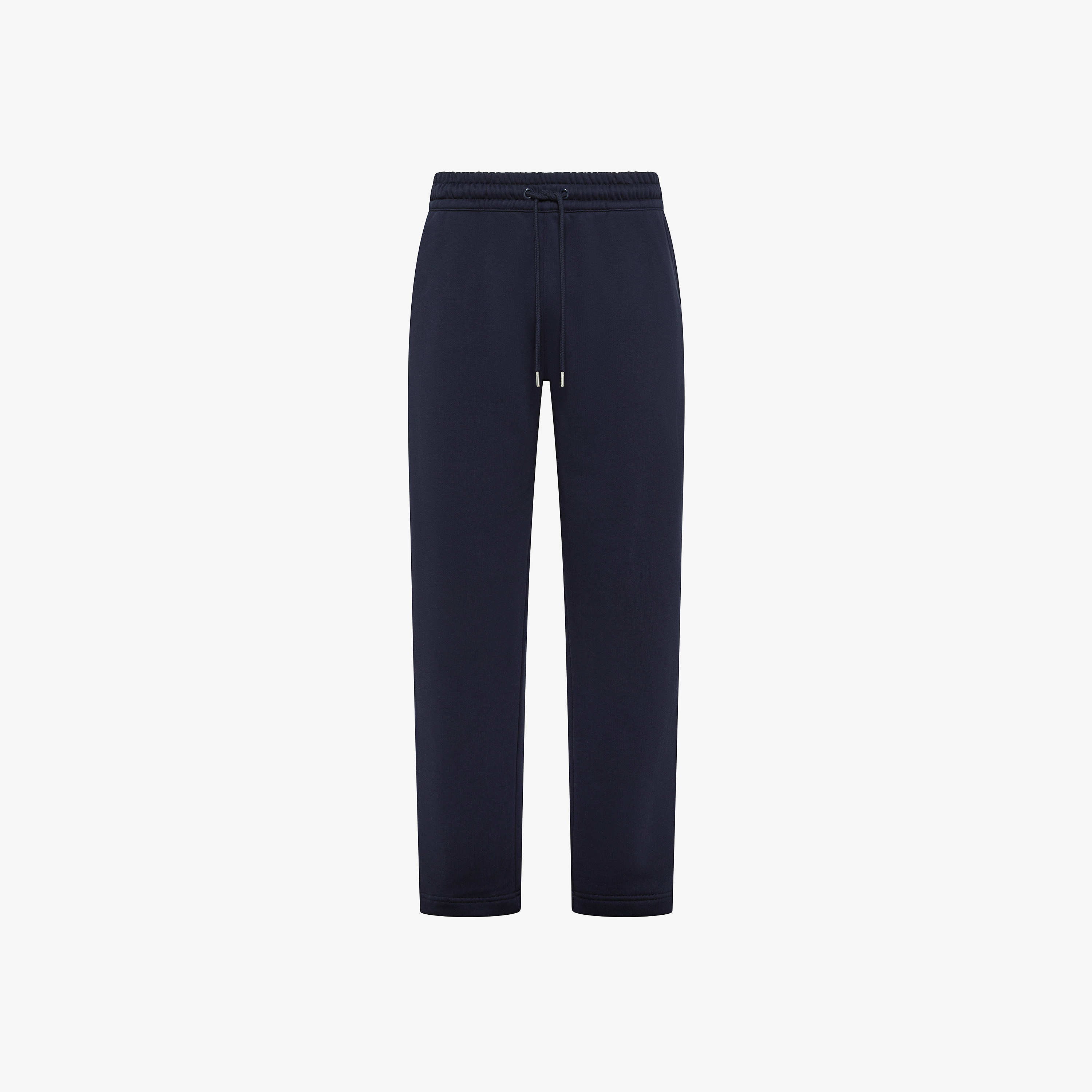 Pantaloni straight in felpa navy blue