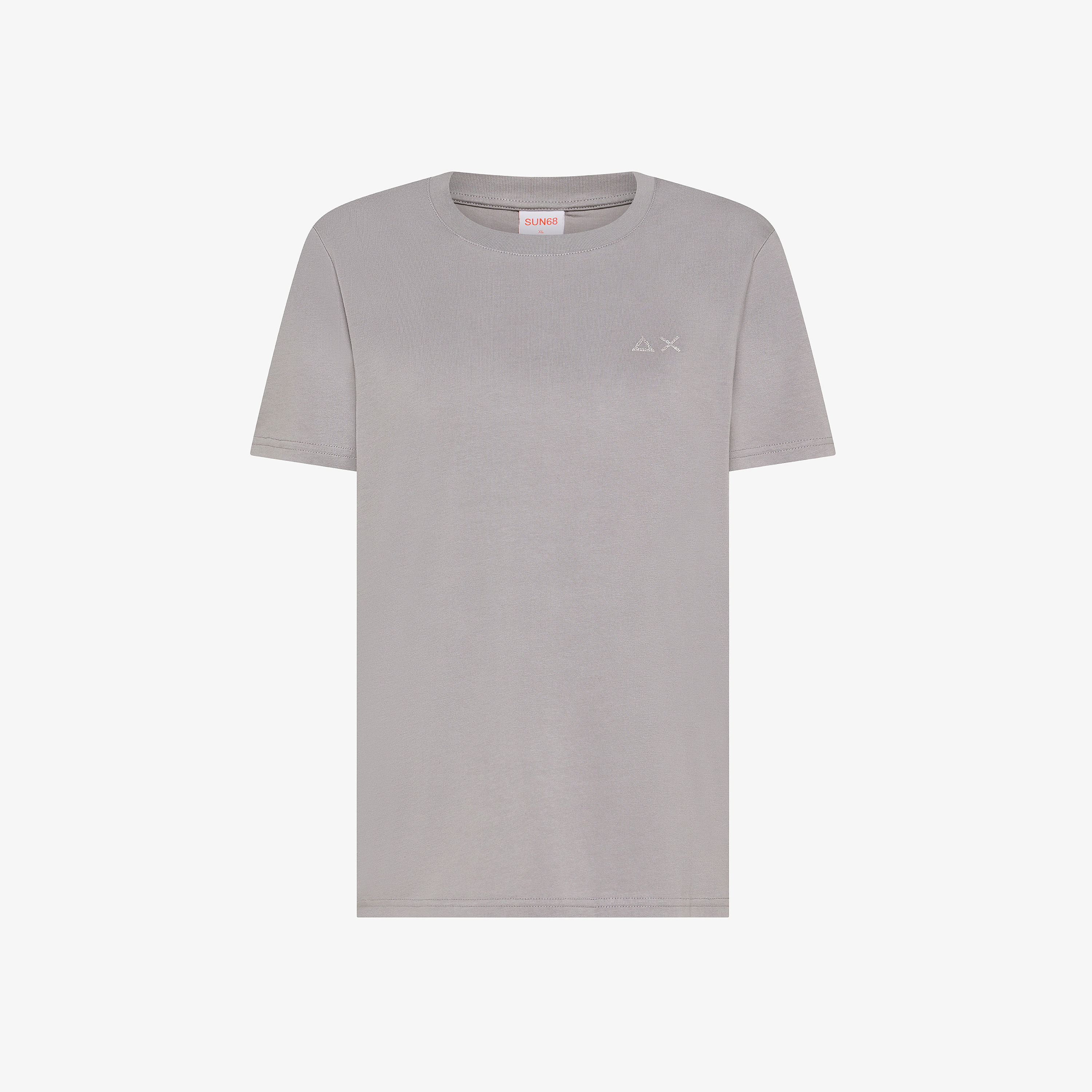 Medium grey cotton crew-neck t-shirt