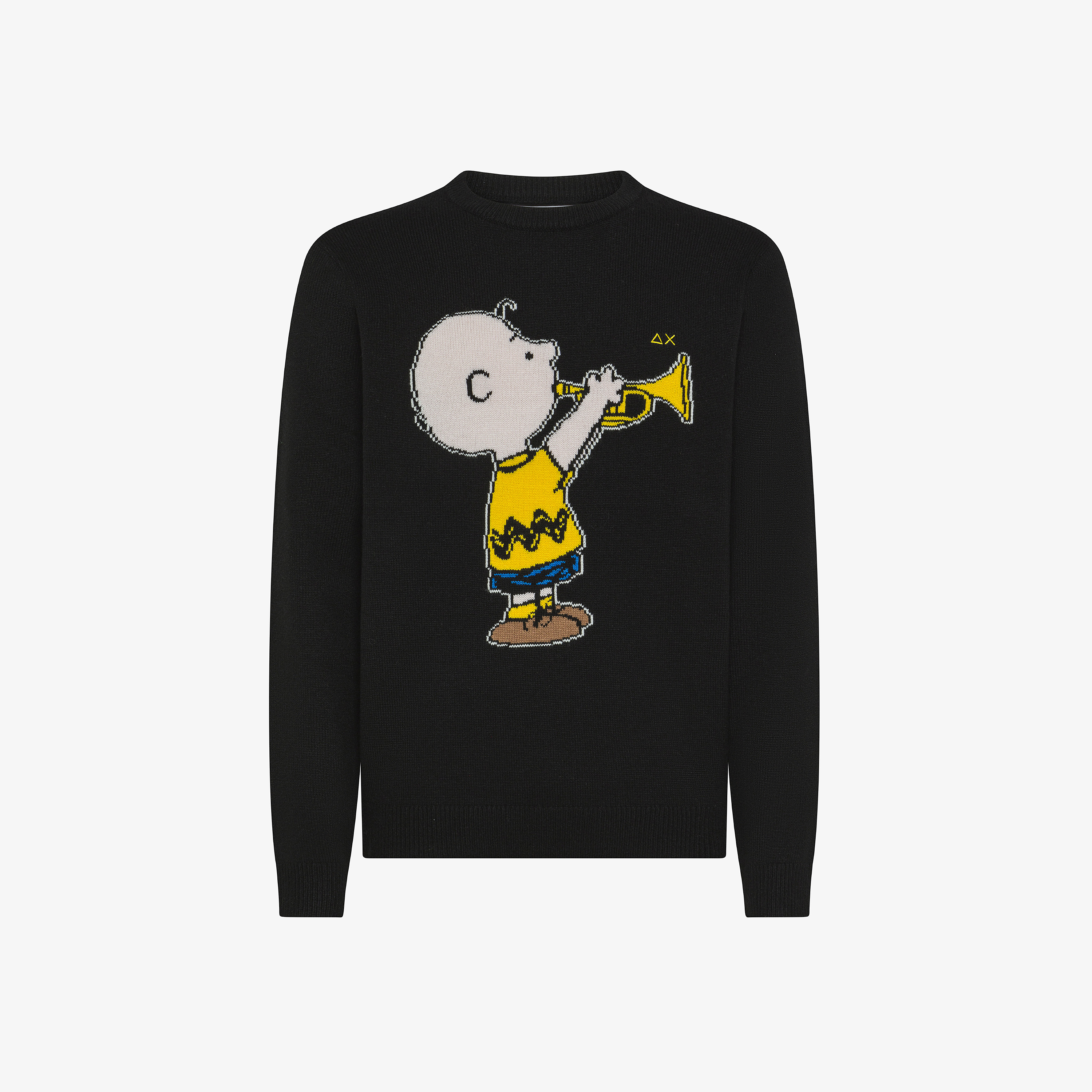 Black Peanuts wool and cashmere jacquard jumper