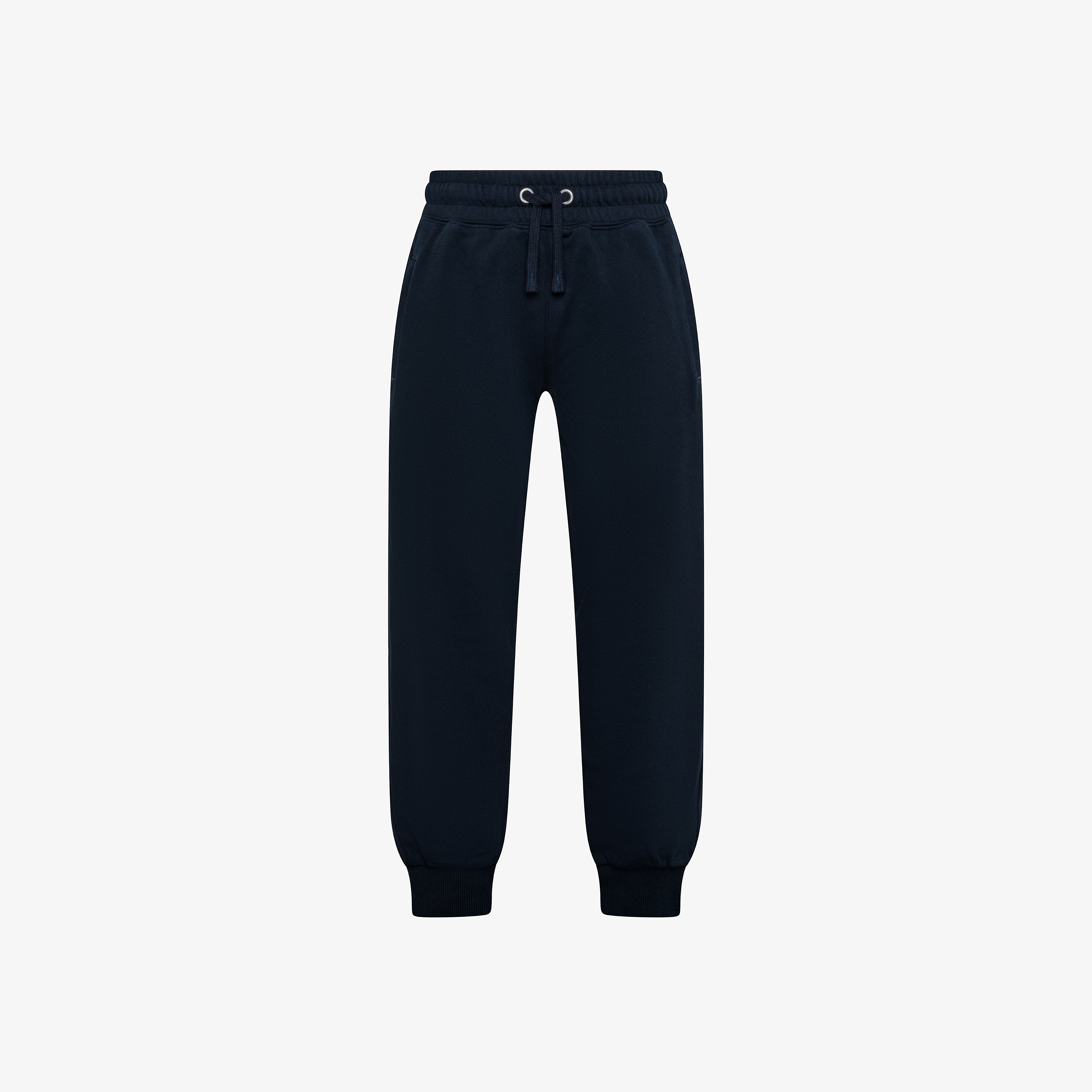 Navy blue cotton fleece trousers