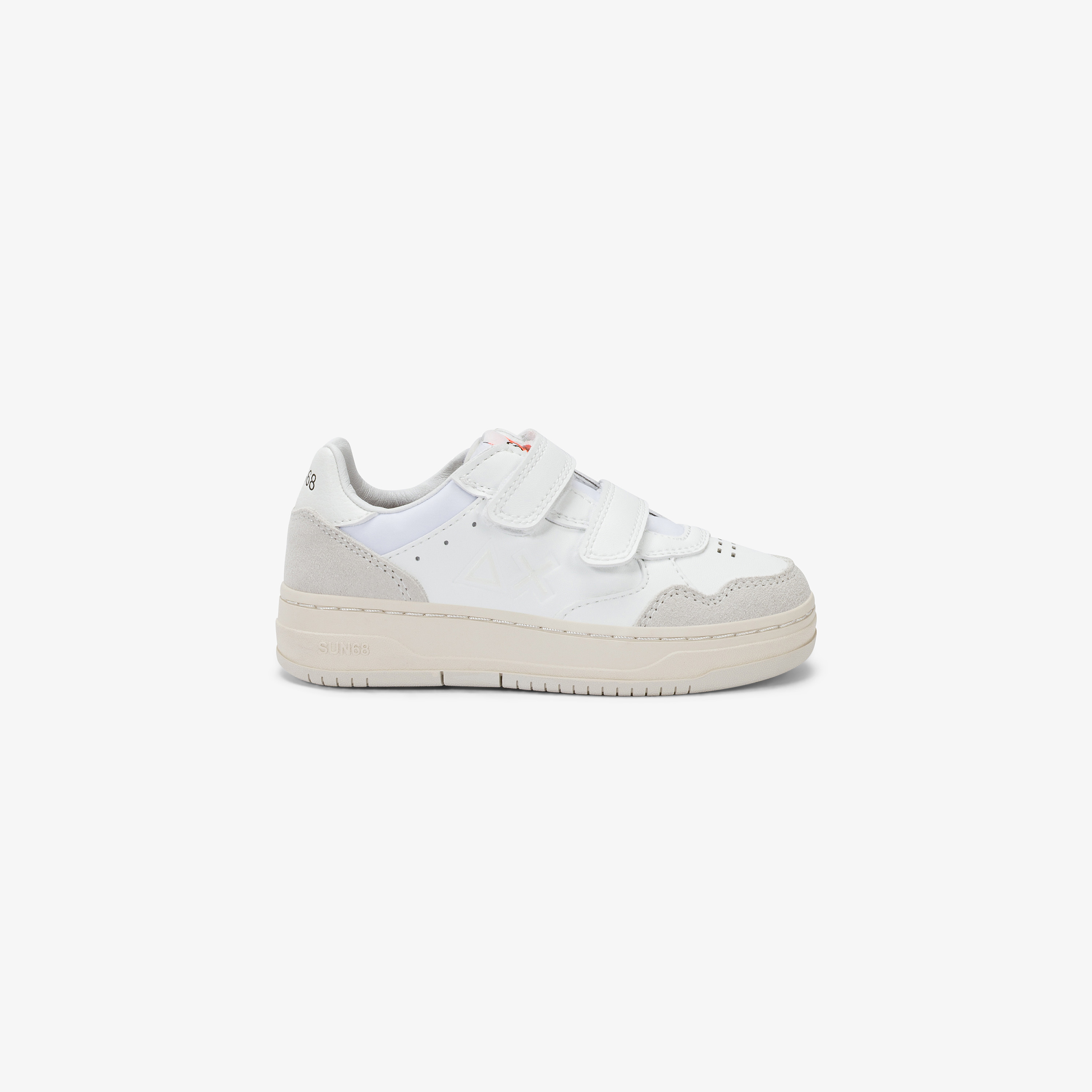 Sneaker Boy's Big Basket in pelle bianco