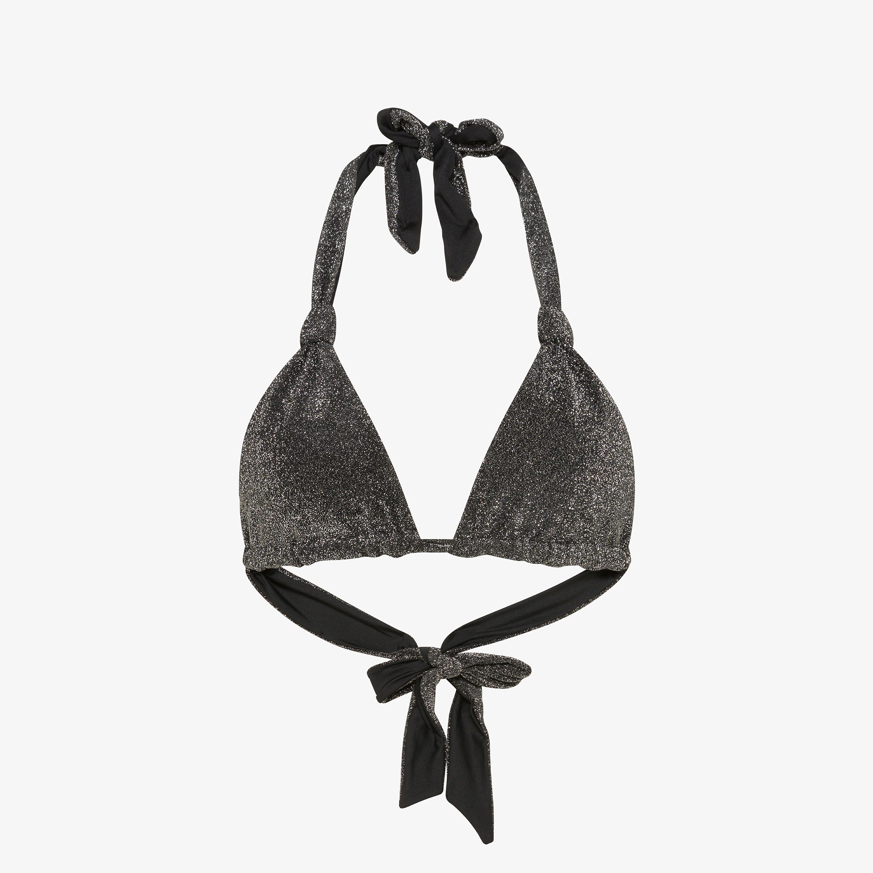 Black lurex bikini top