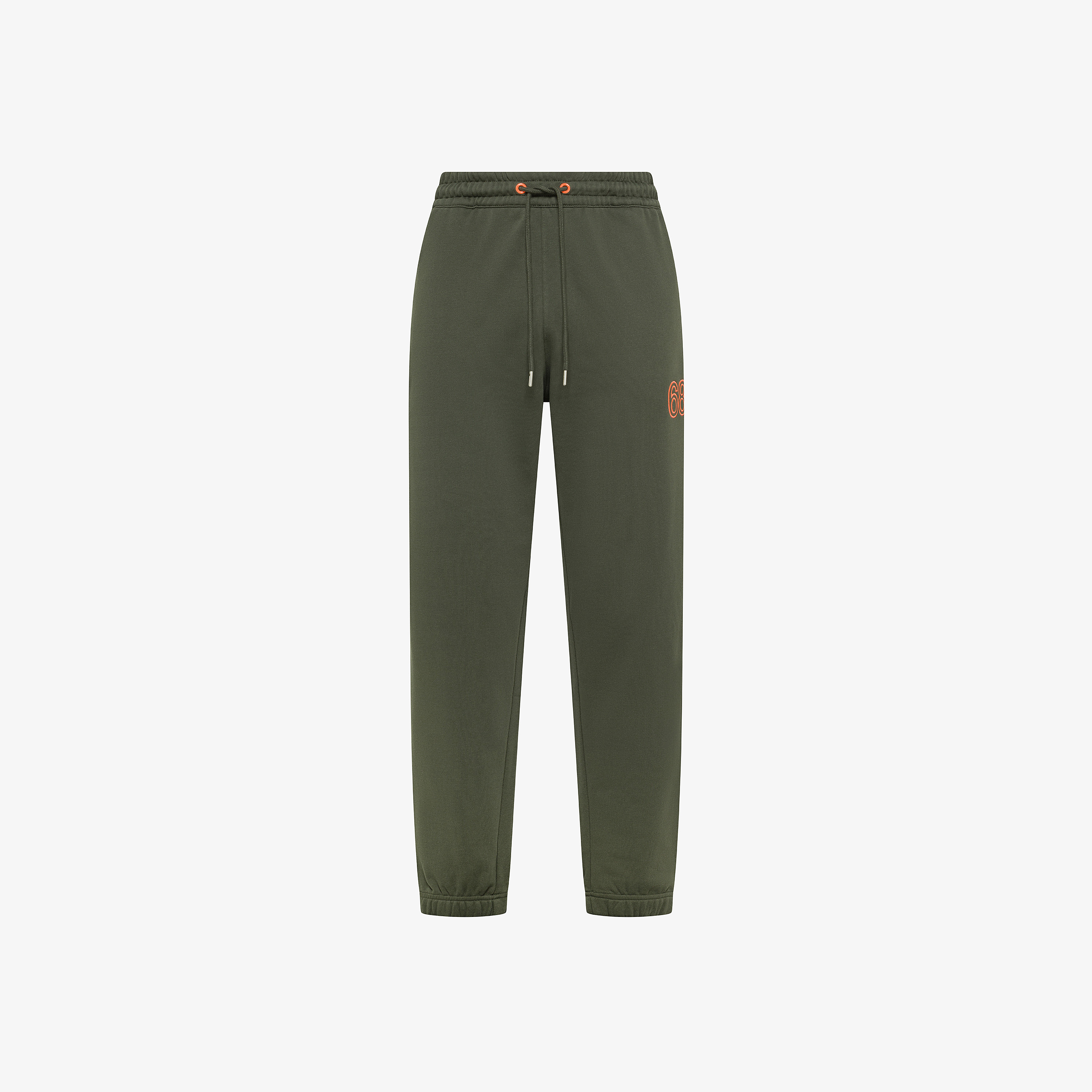 Pantaloni con logo fluo militare scuro