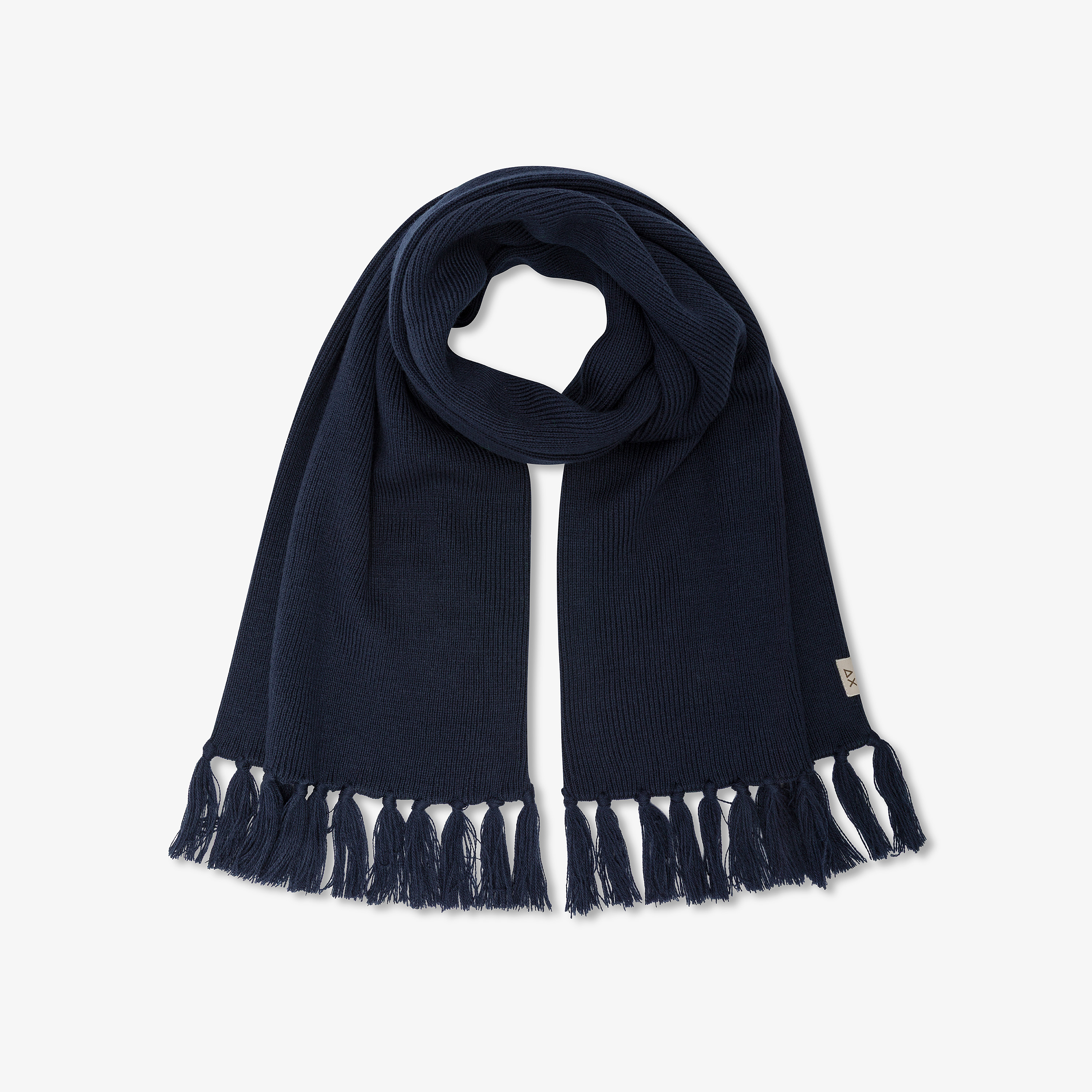 Sciarpa in misto lana navy blue