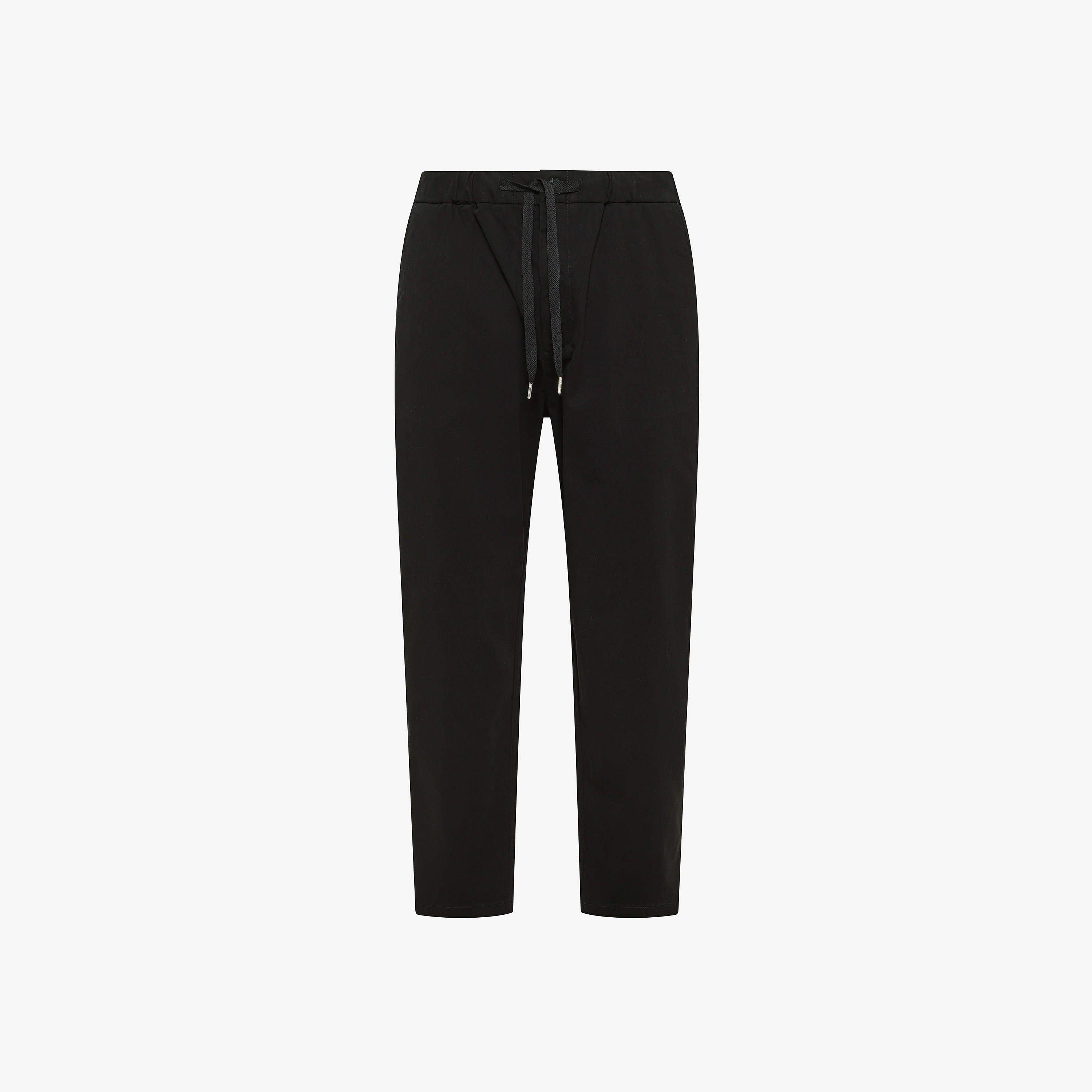 Pantaloni in cotone con coulisse nero Pantaloni in cotone con coulisse nero