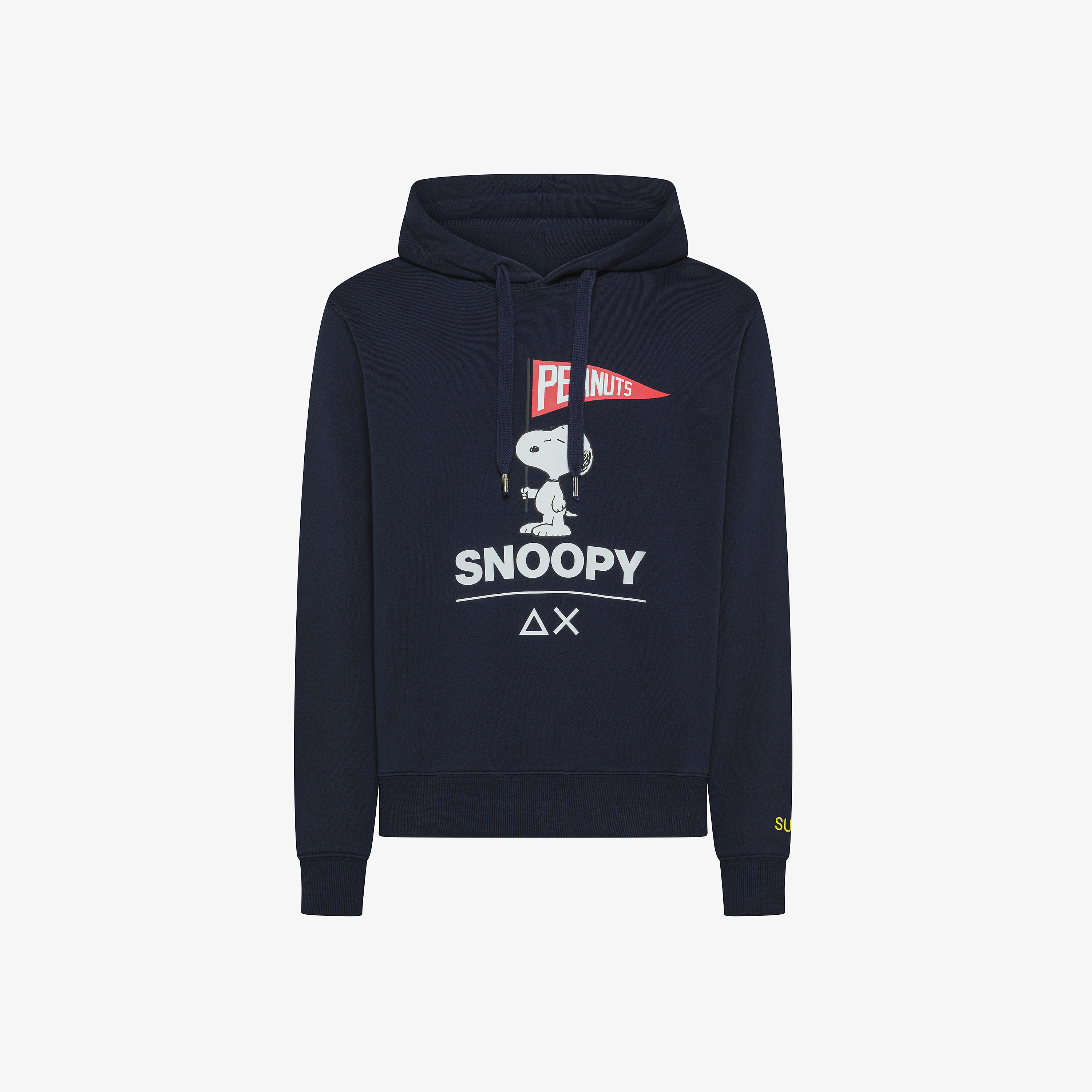 Felpa Peanuts con cappuccio e stampa navy blue