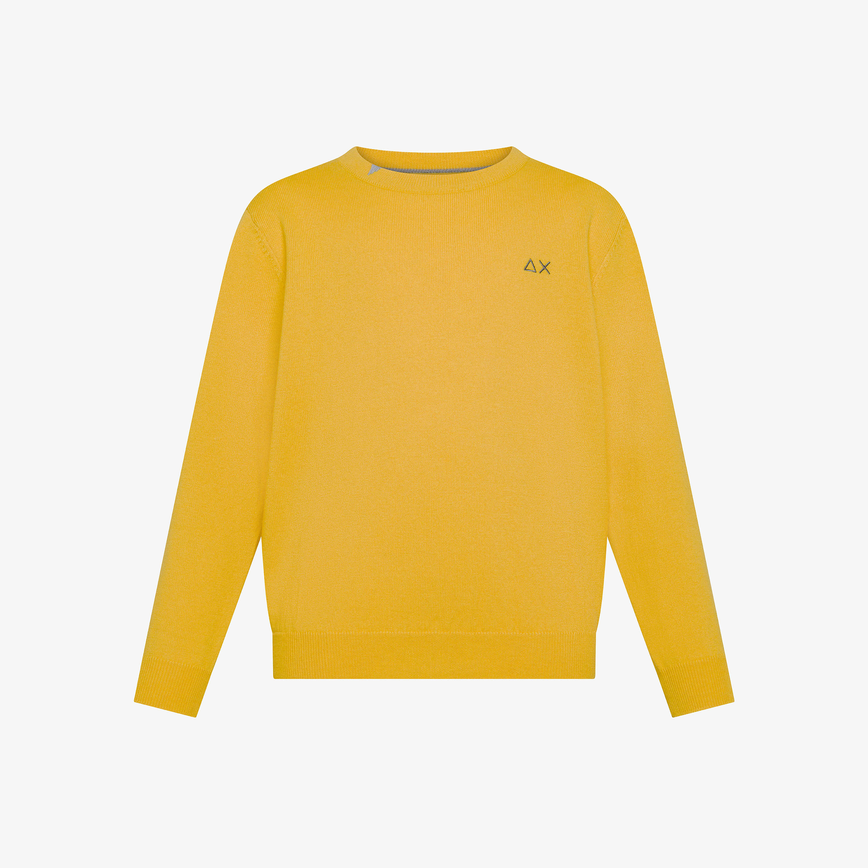 Yellow wool and cotton blend jumper