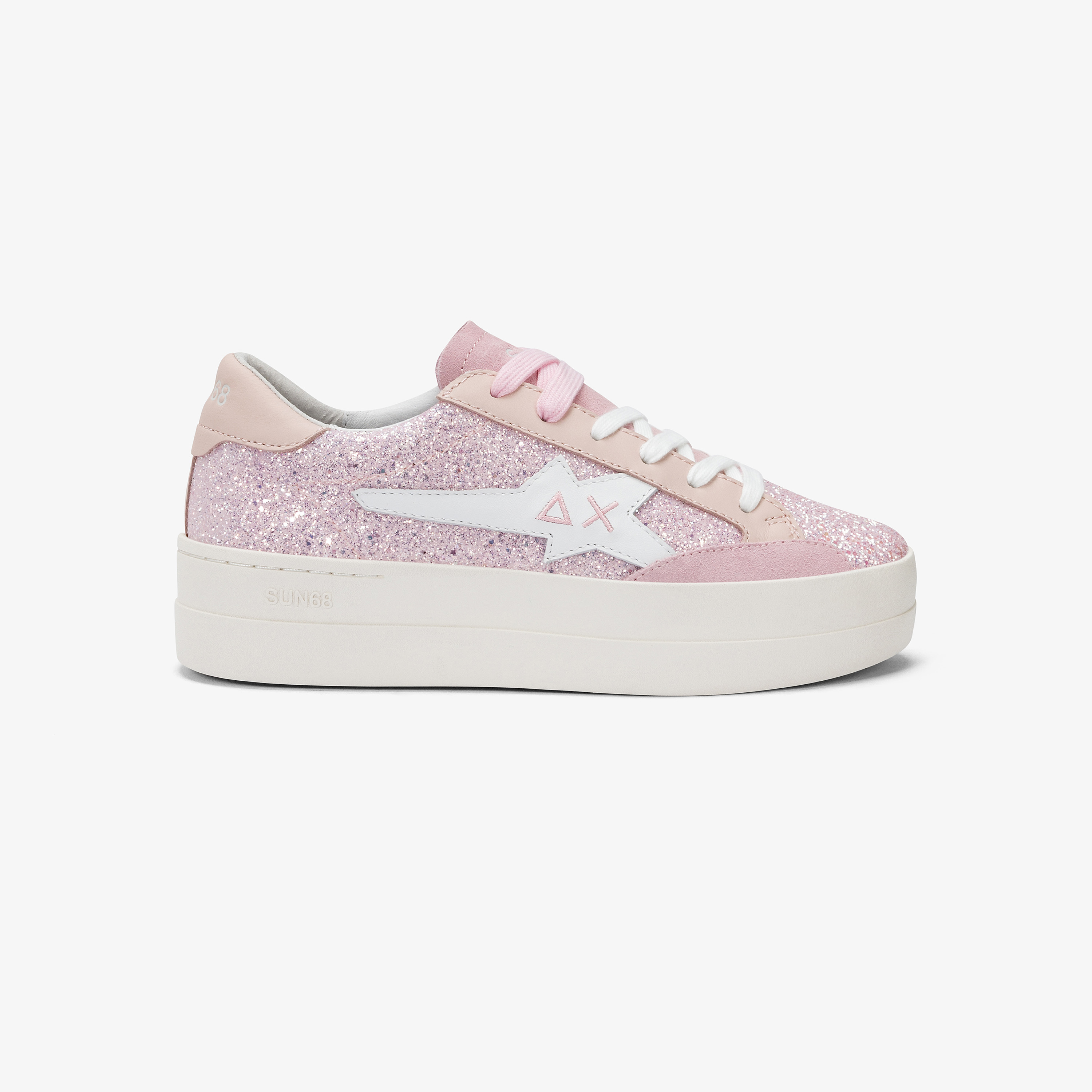 Big Katy Glitter pink leather sneaker