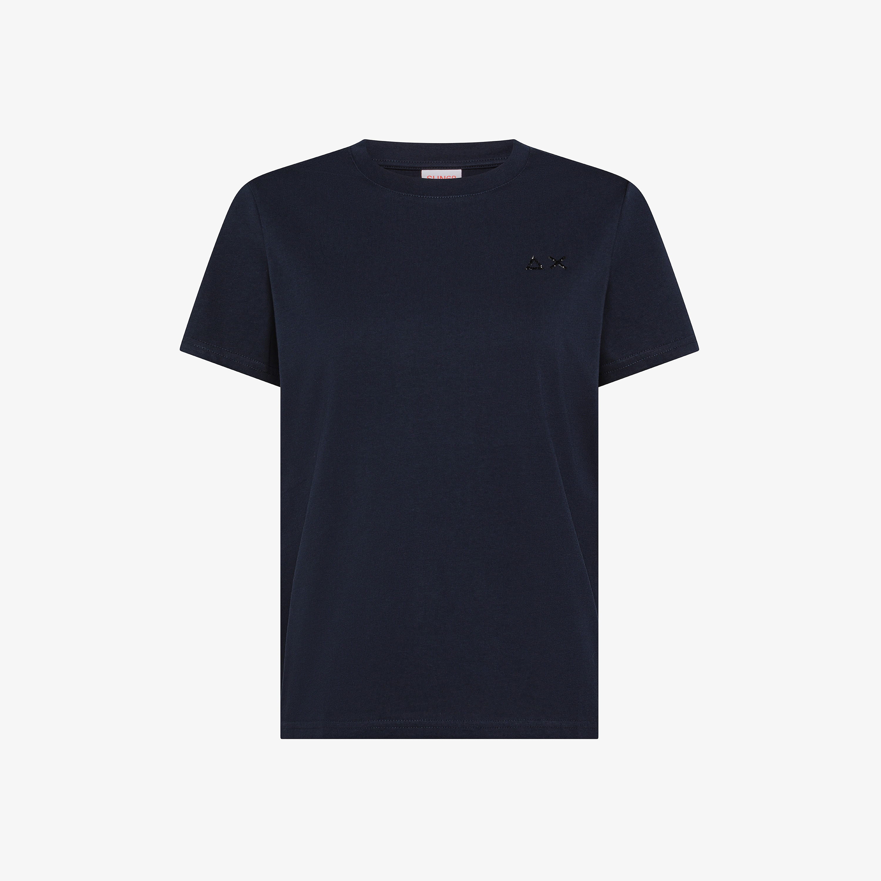 Navy blue cotton crew-neck t-shirt