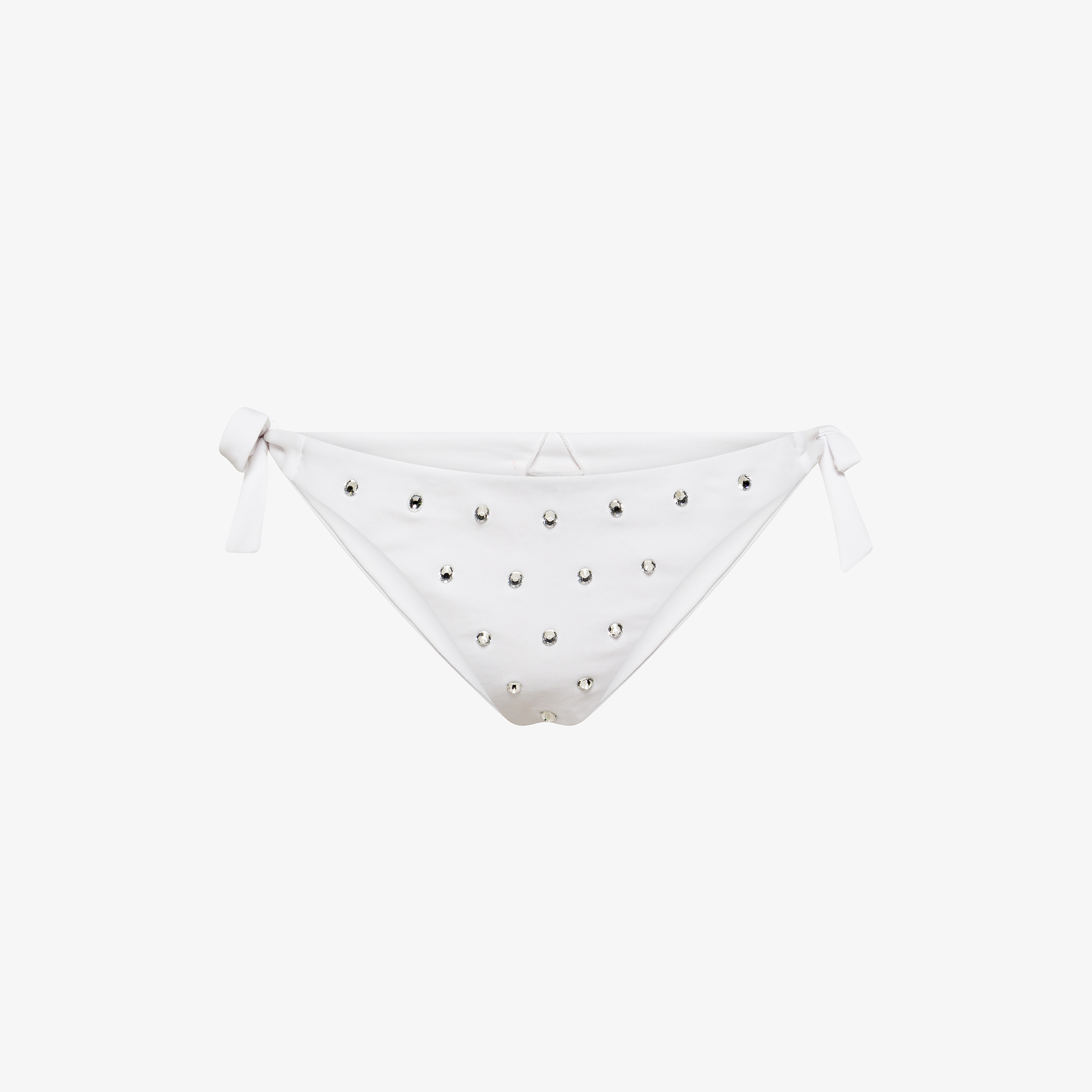 White rhinestone bikini briefs