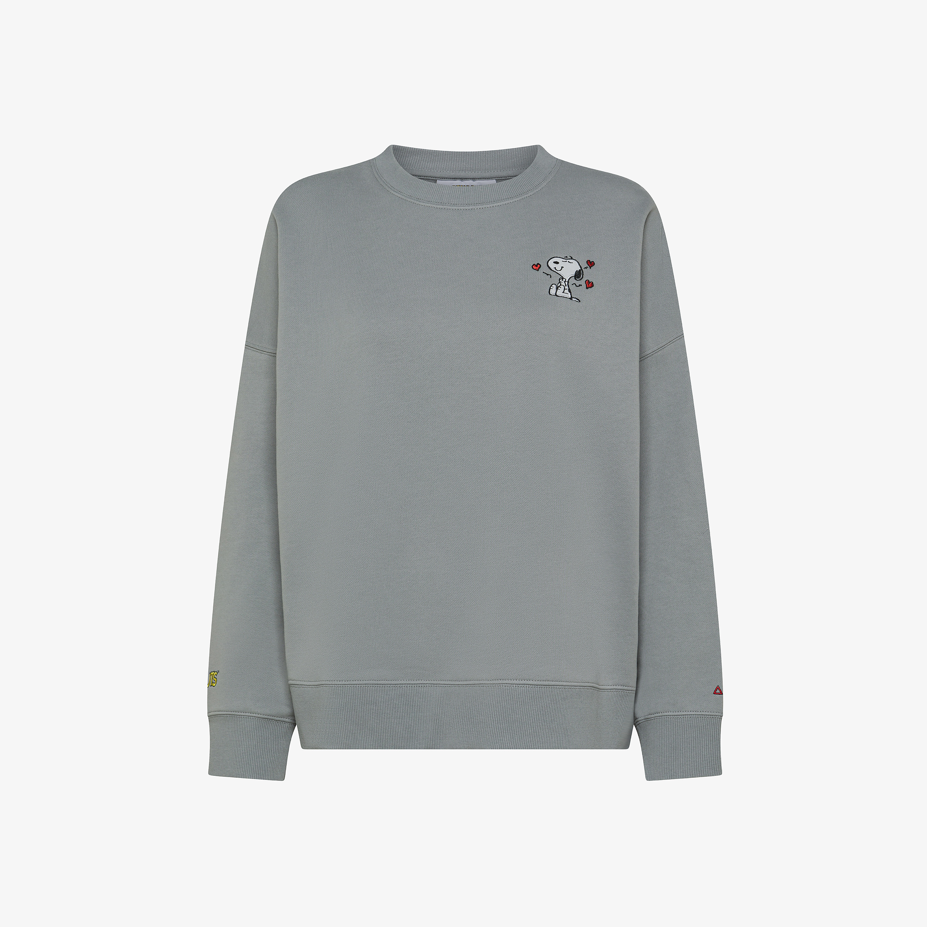 Felpa girocollo Peanuts in misto cotone grigio medio