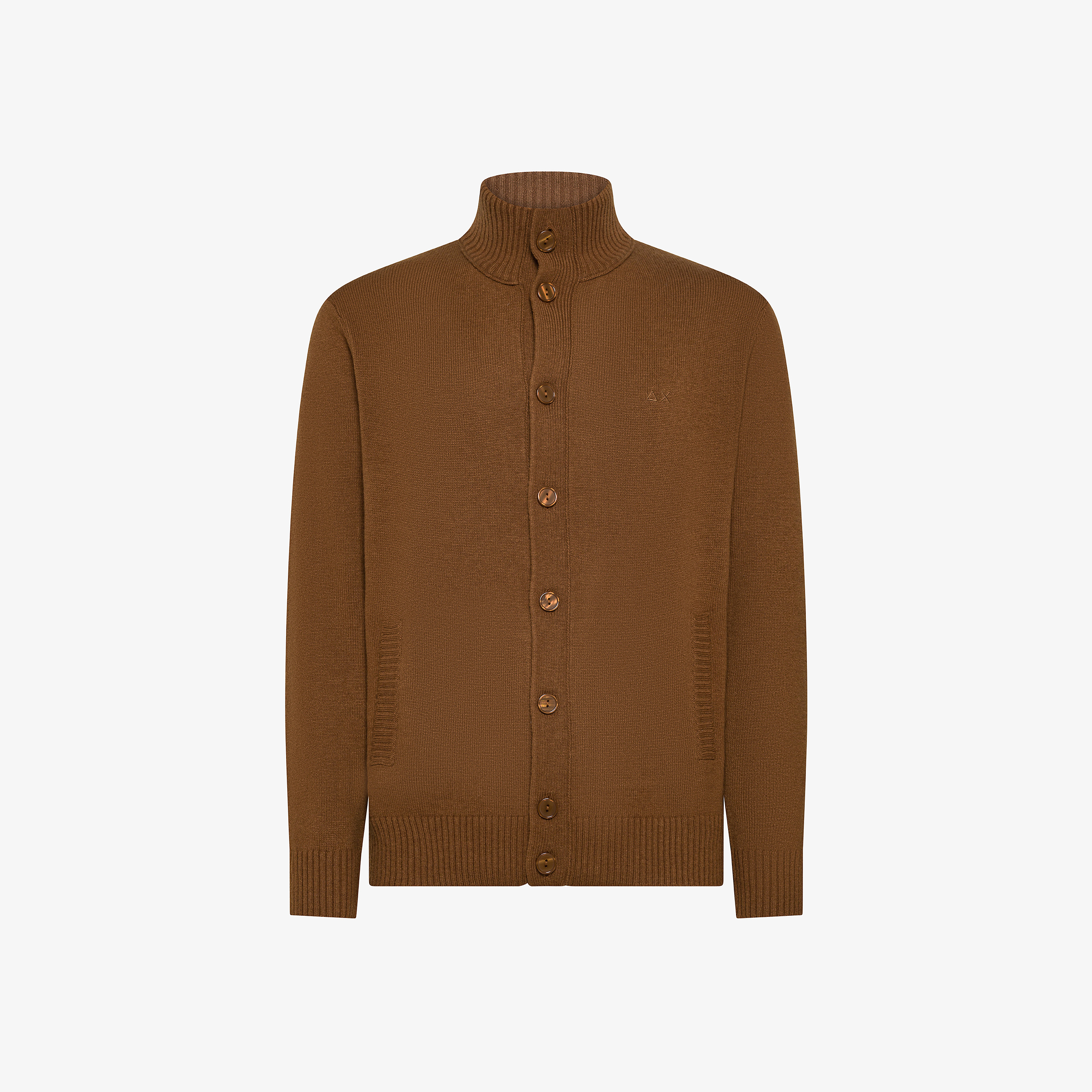 Cardigan in lana e cashmere con bottoni volpe