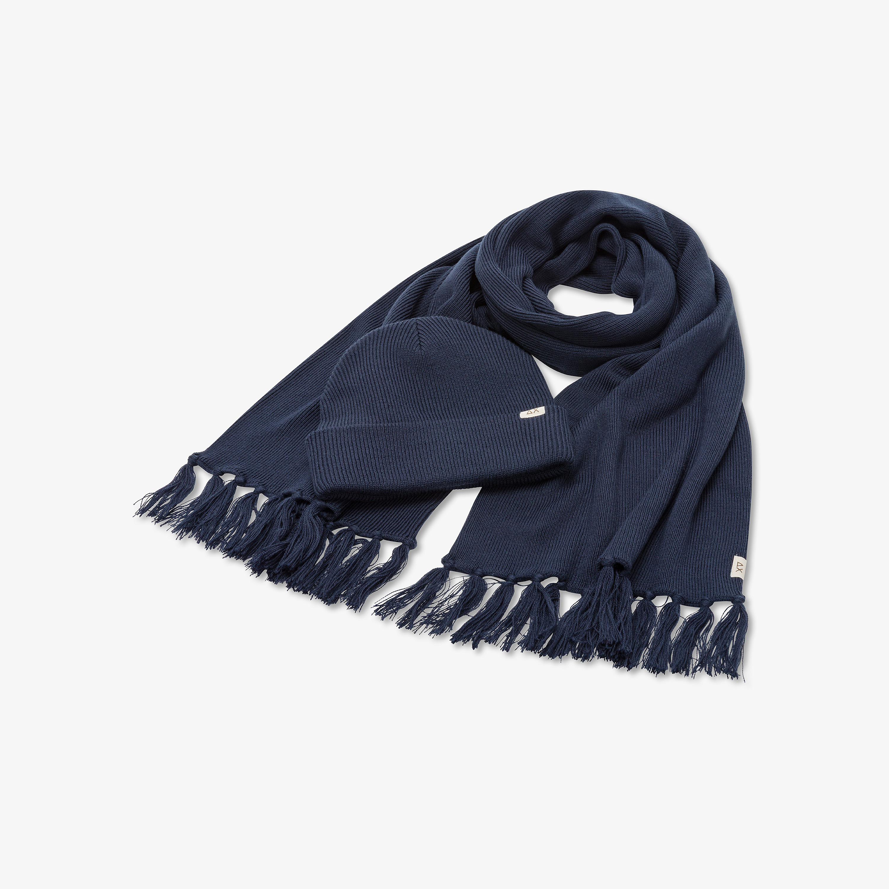 Berretto e sciarpa coordinati navy blue Berretto e sciarpa coordinati navy blue