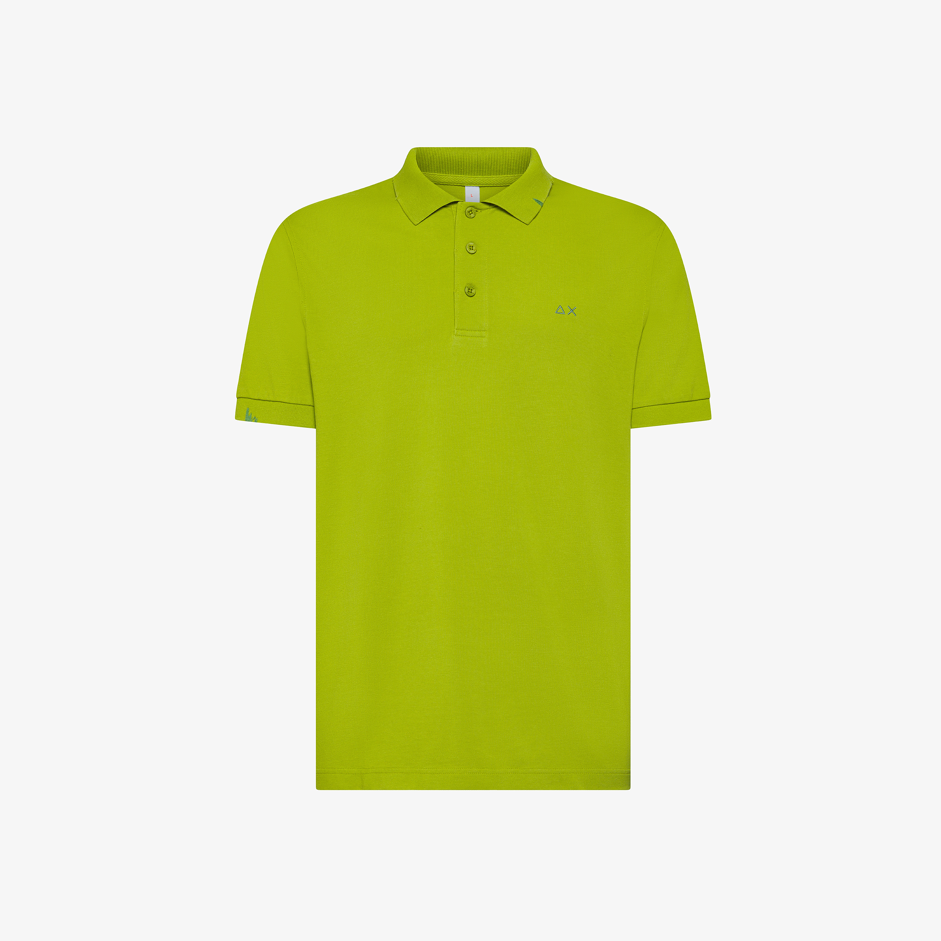 Olive green polo shirt with destroyed detailing
