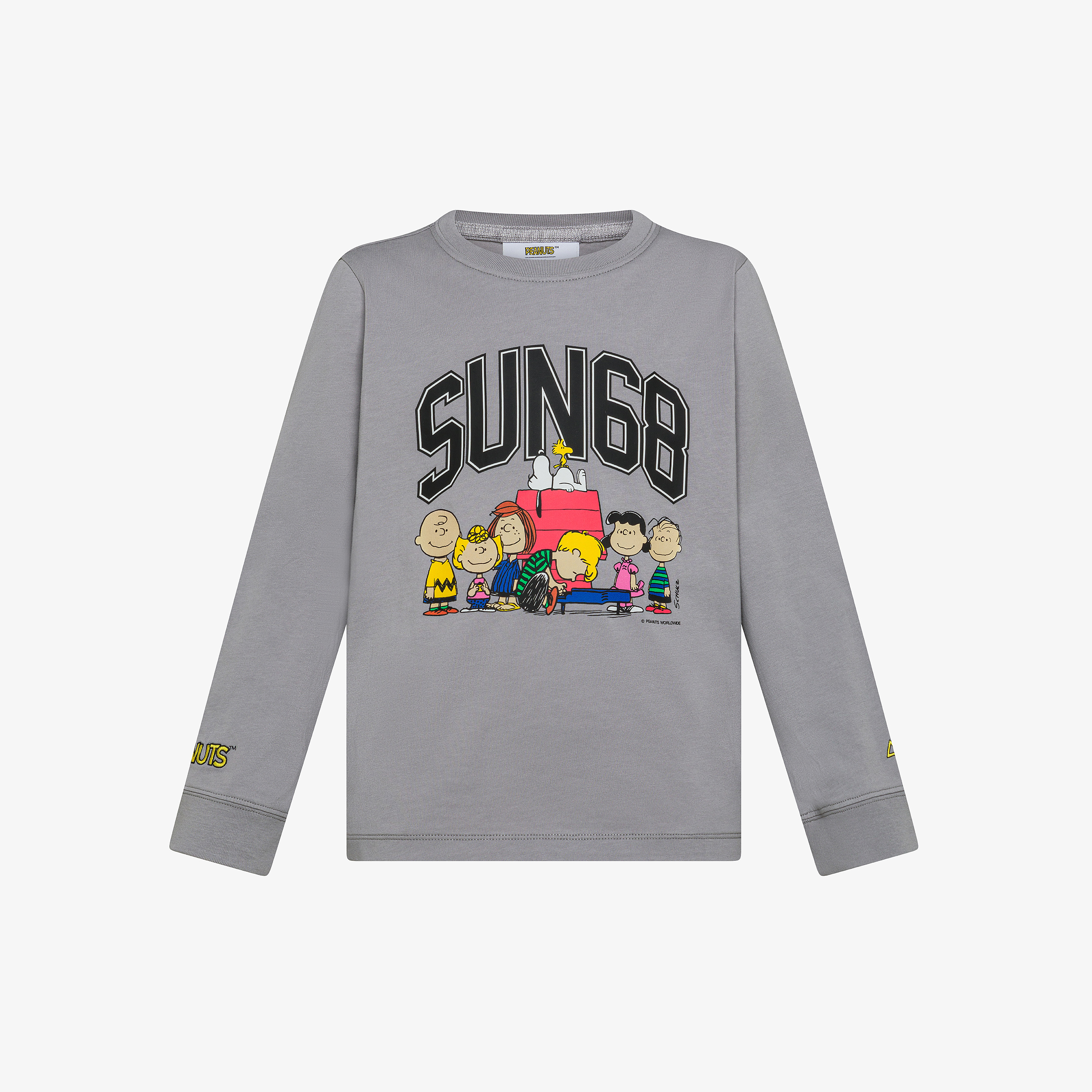 T-shirt Peanuts in cotone con stampa grigio medio