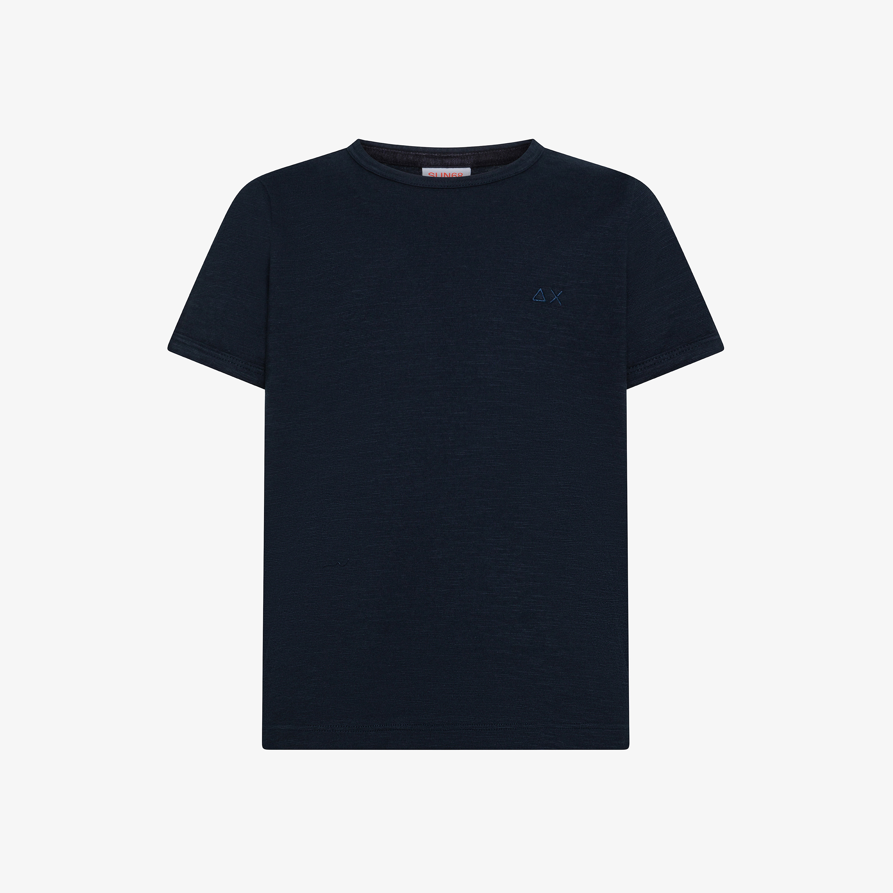 Navy blue cotton T-shirt with SUN68 logo