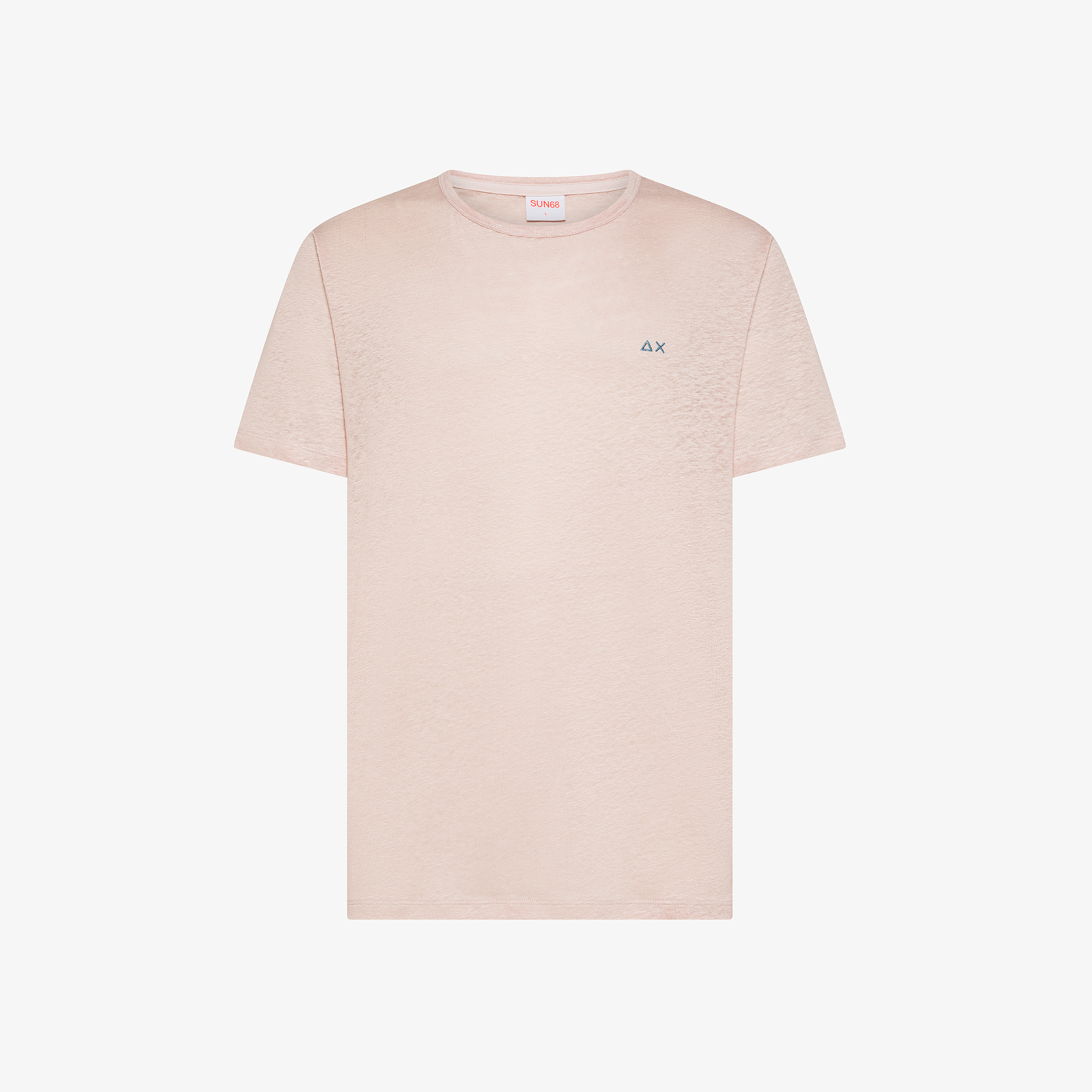 Porcelain pink linen jersey T-shirt