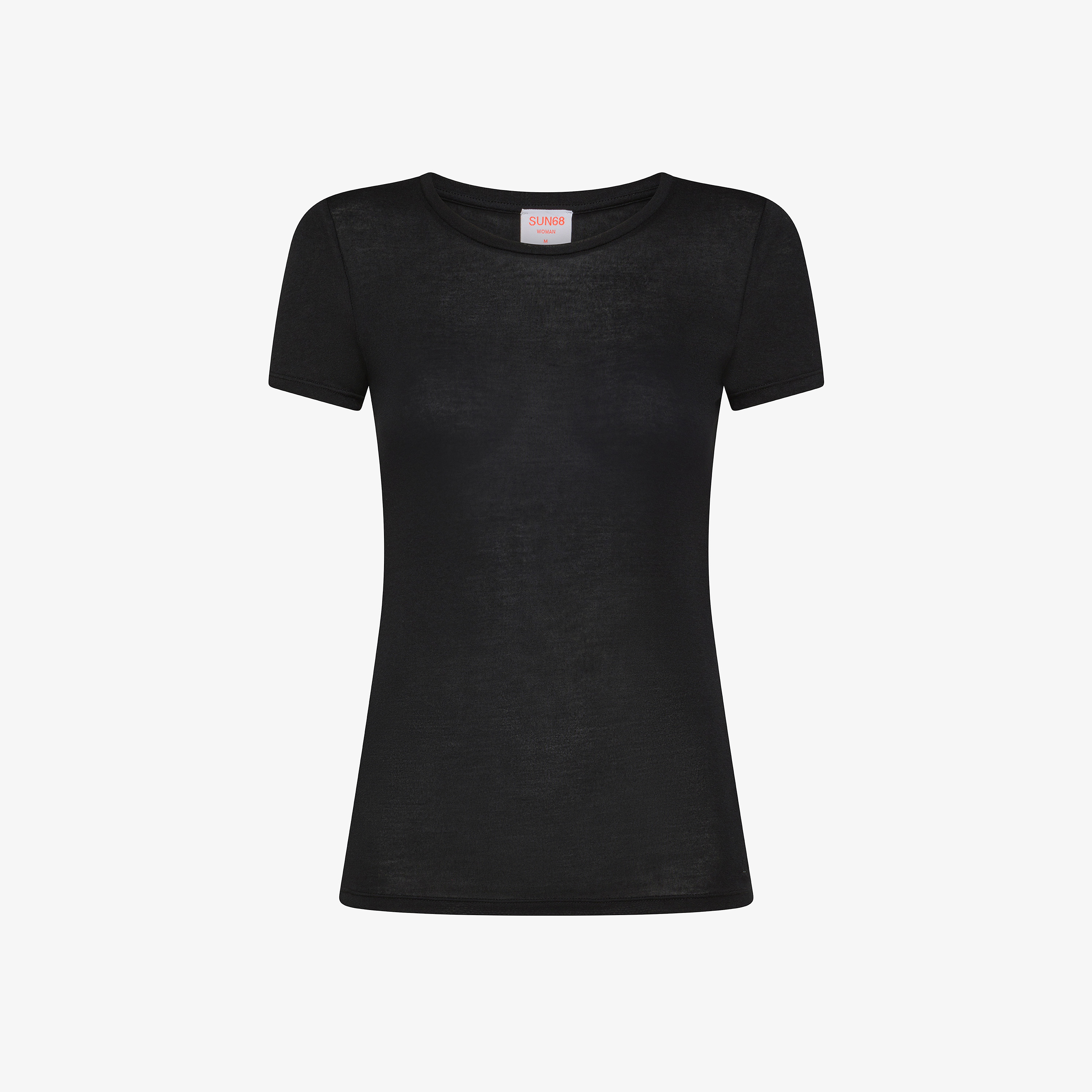 T-shirt slim fit in modal nero