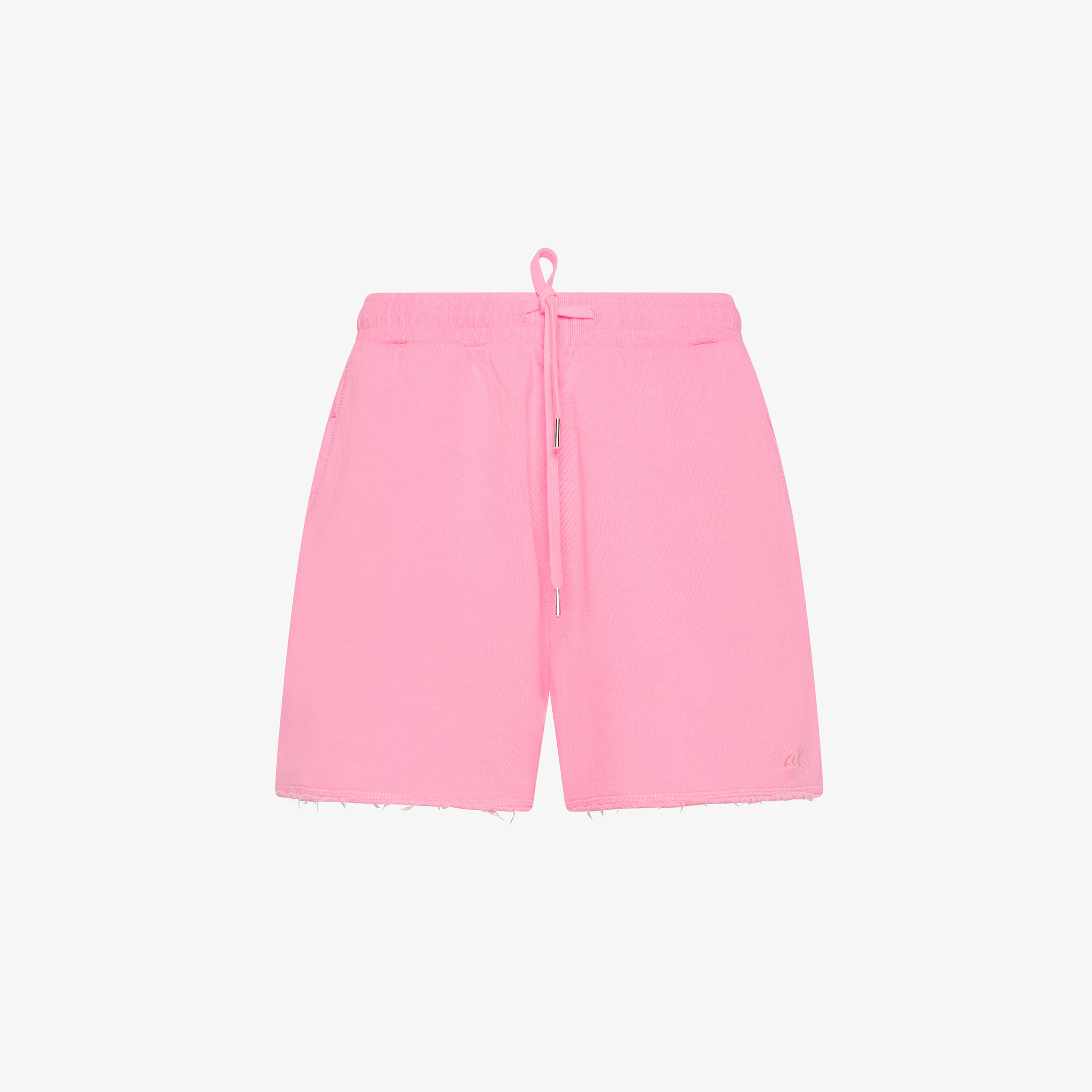 Fluorescent fuchsia cotton fleece shorts1