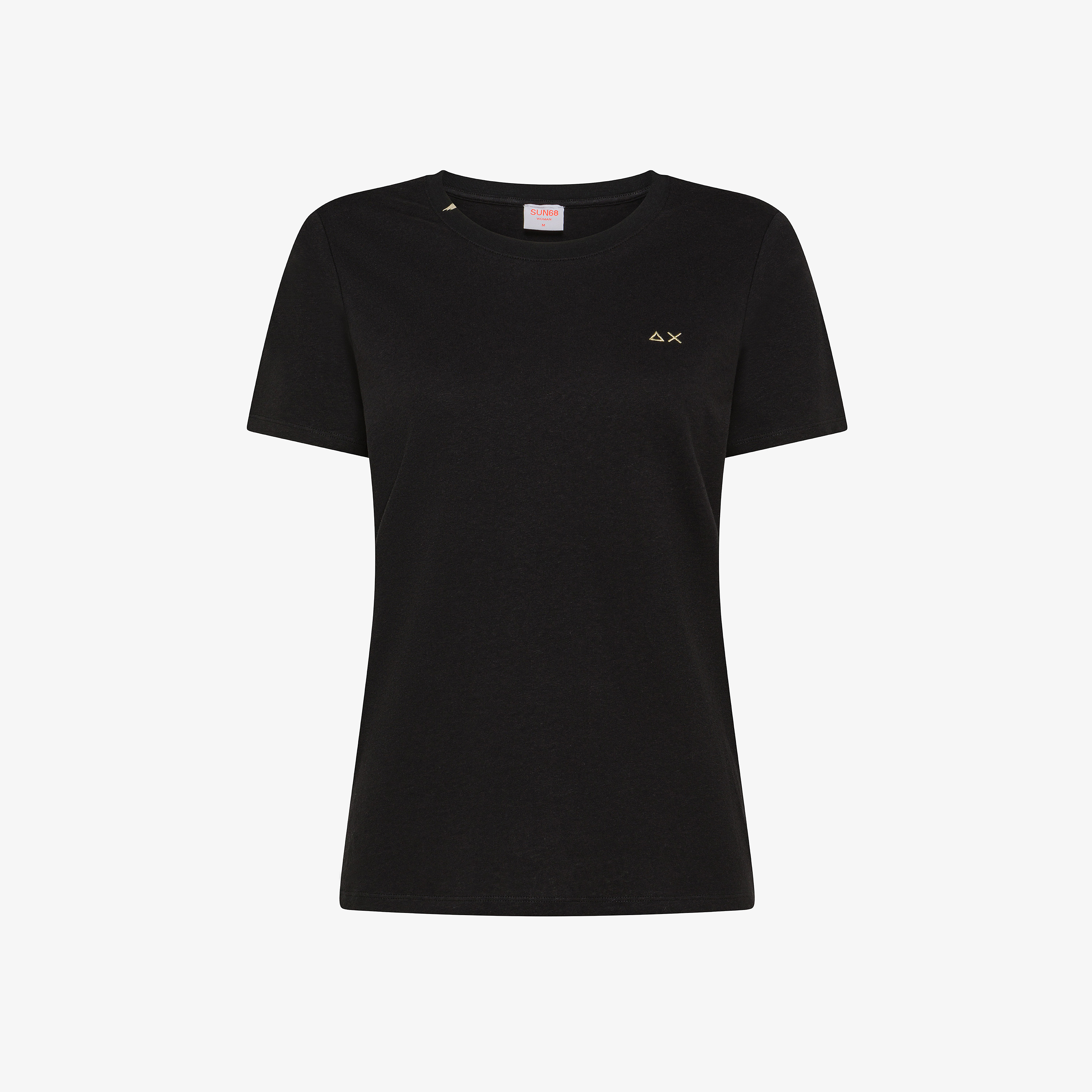 T-shirt in lino e cotone nero