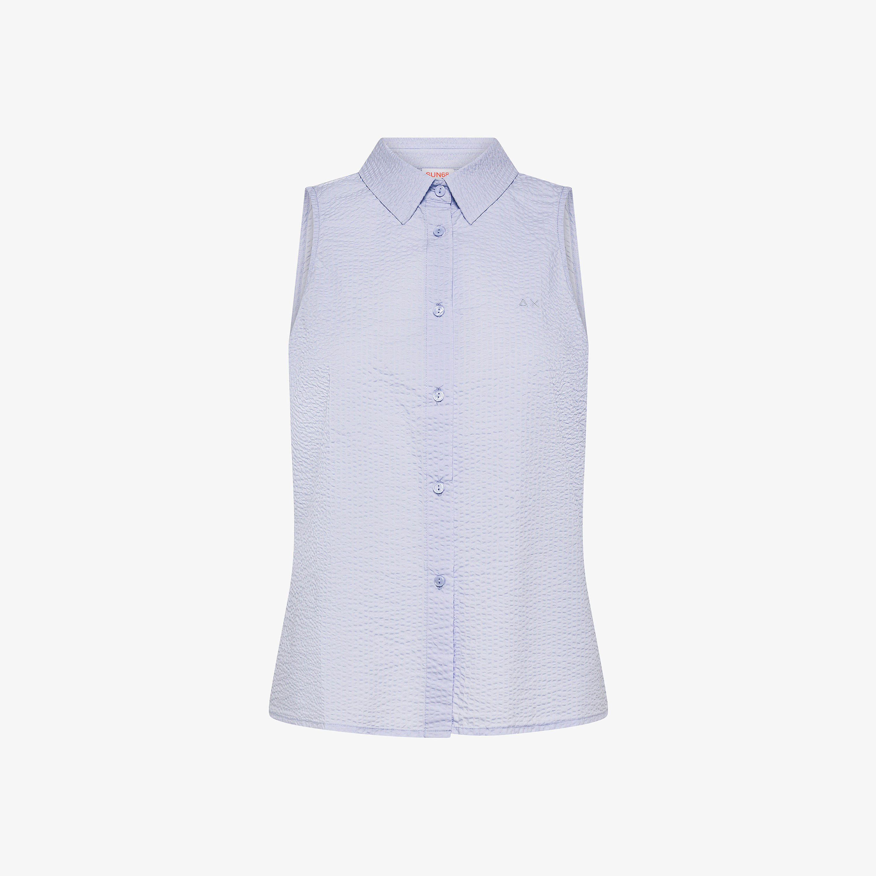 Shirt no sleeves seersucker