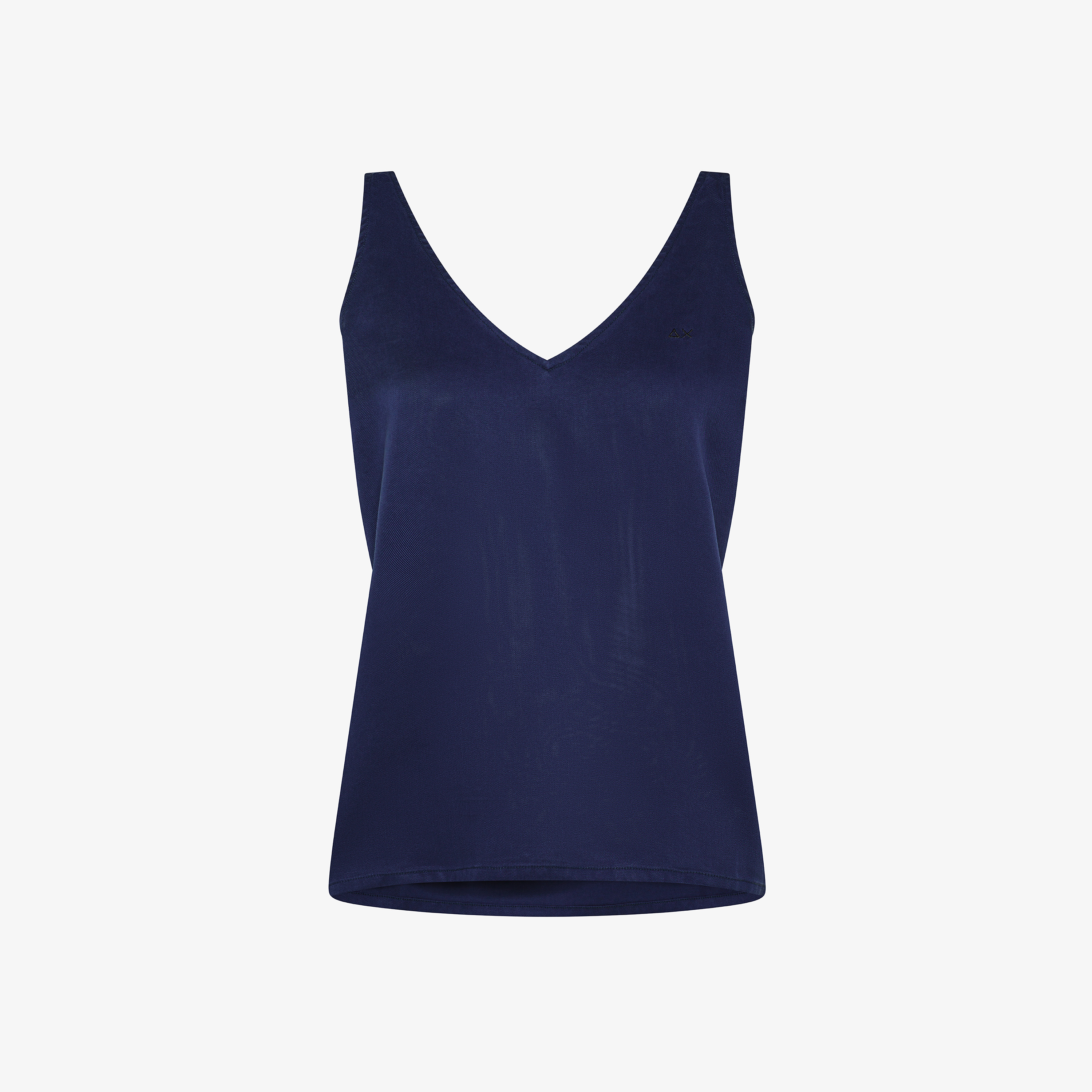 Navy blue cotton twill top