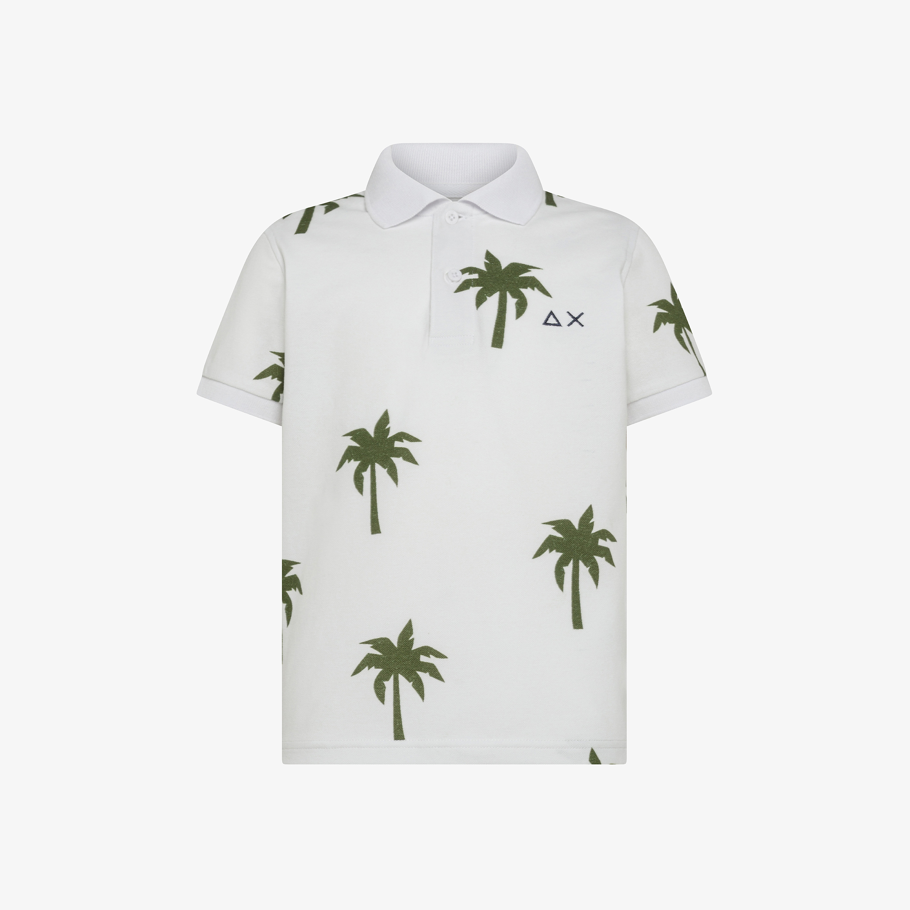 White polo shirt with print