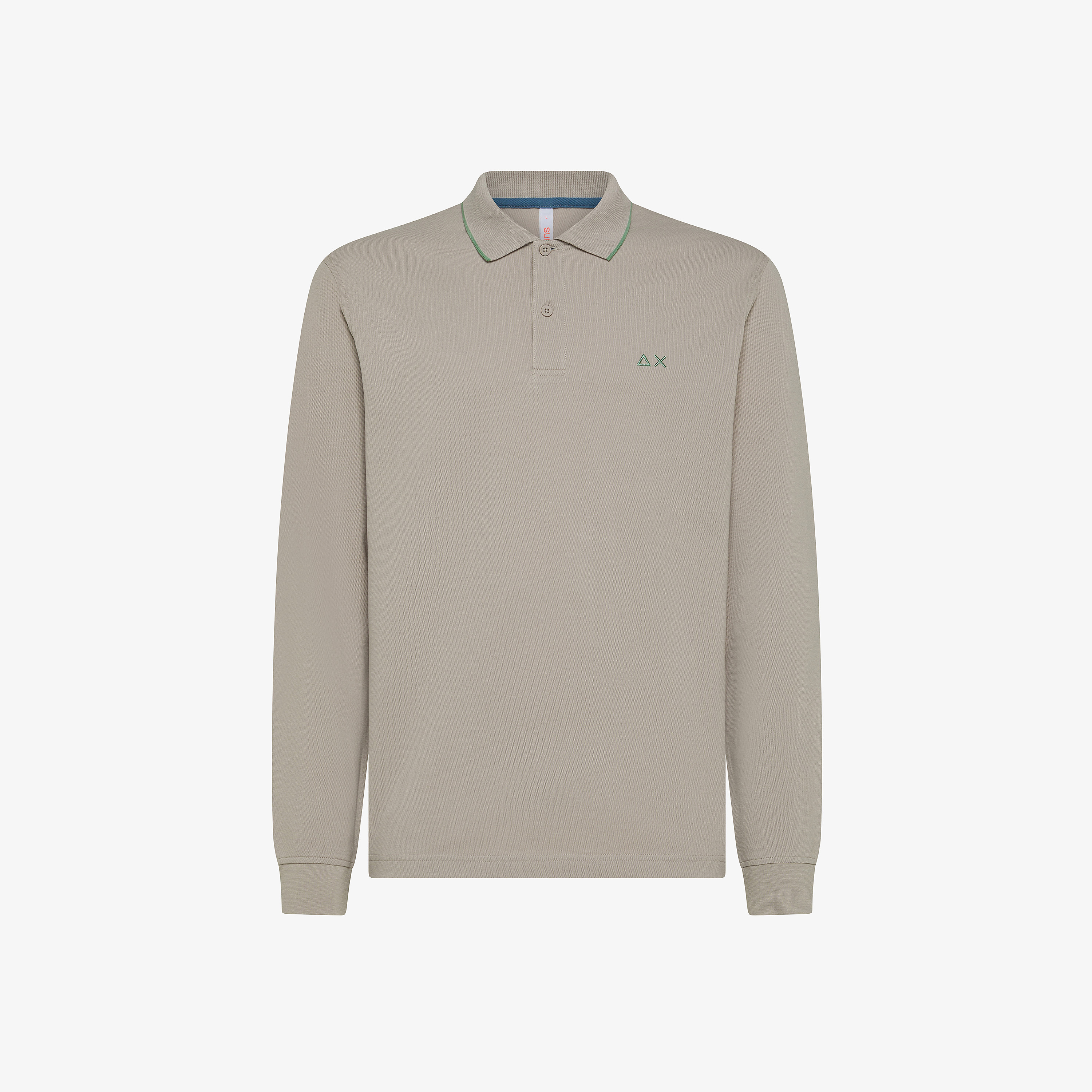 Stone cotton piqué polo shirt