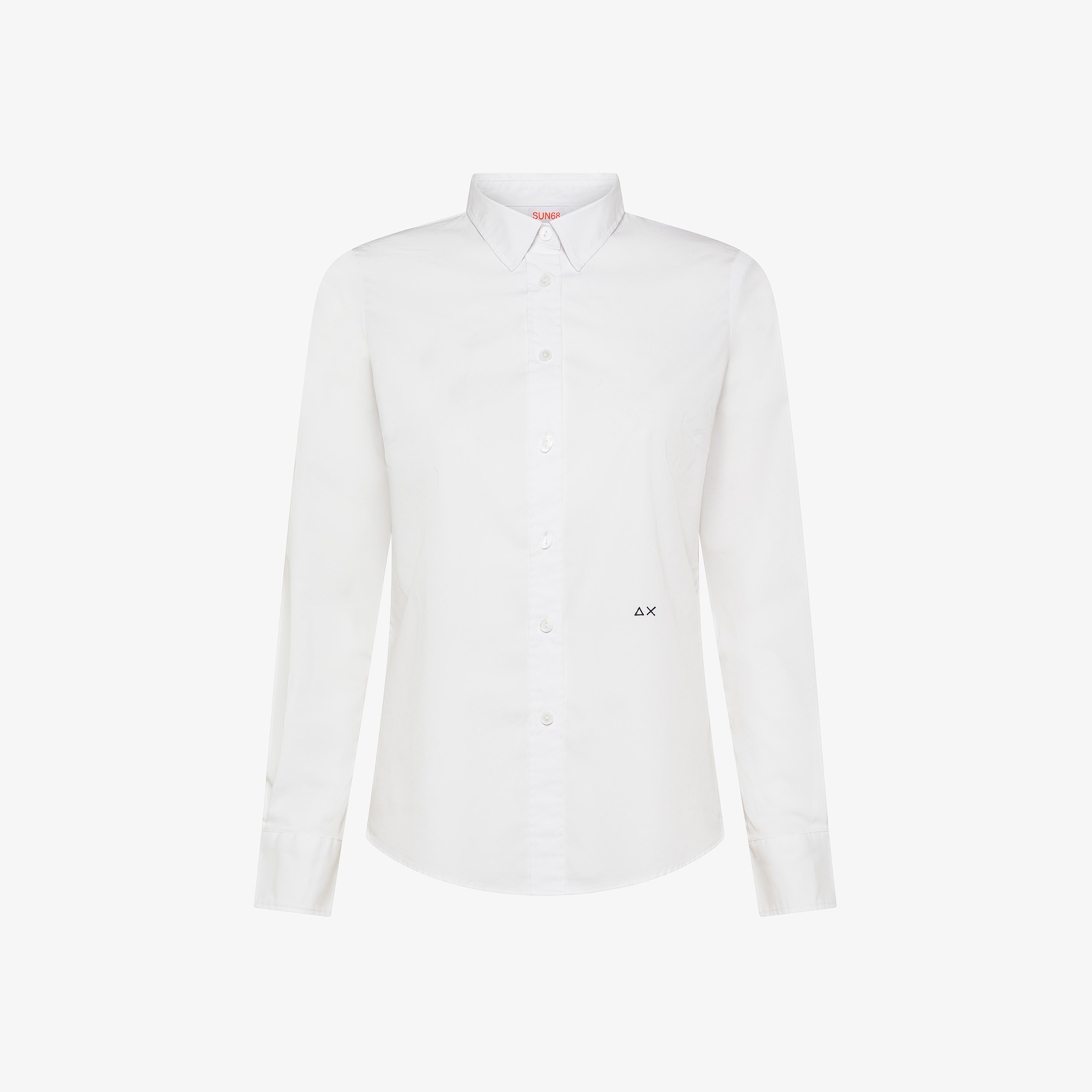 Camicia in cotone stretch bianco