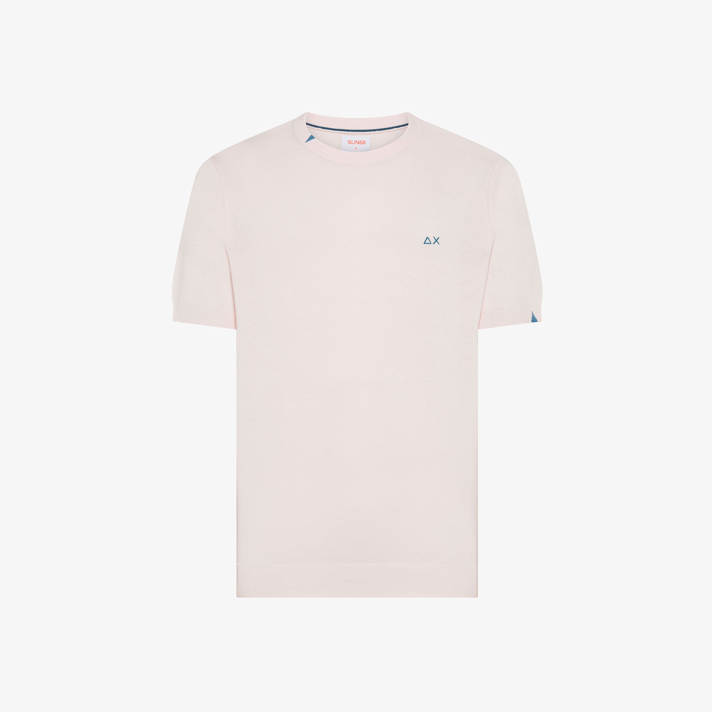Pink cotton knit T-shirt