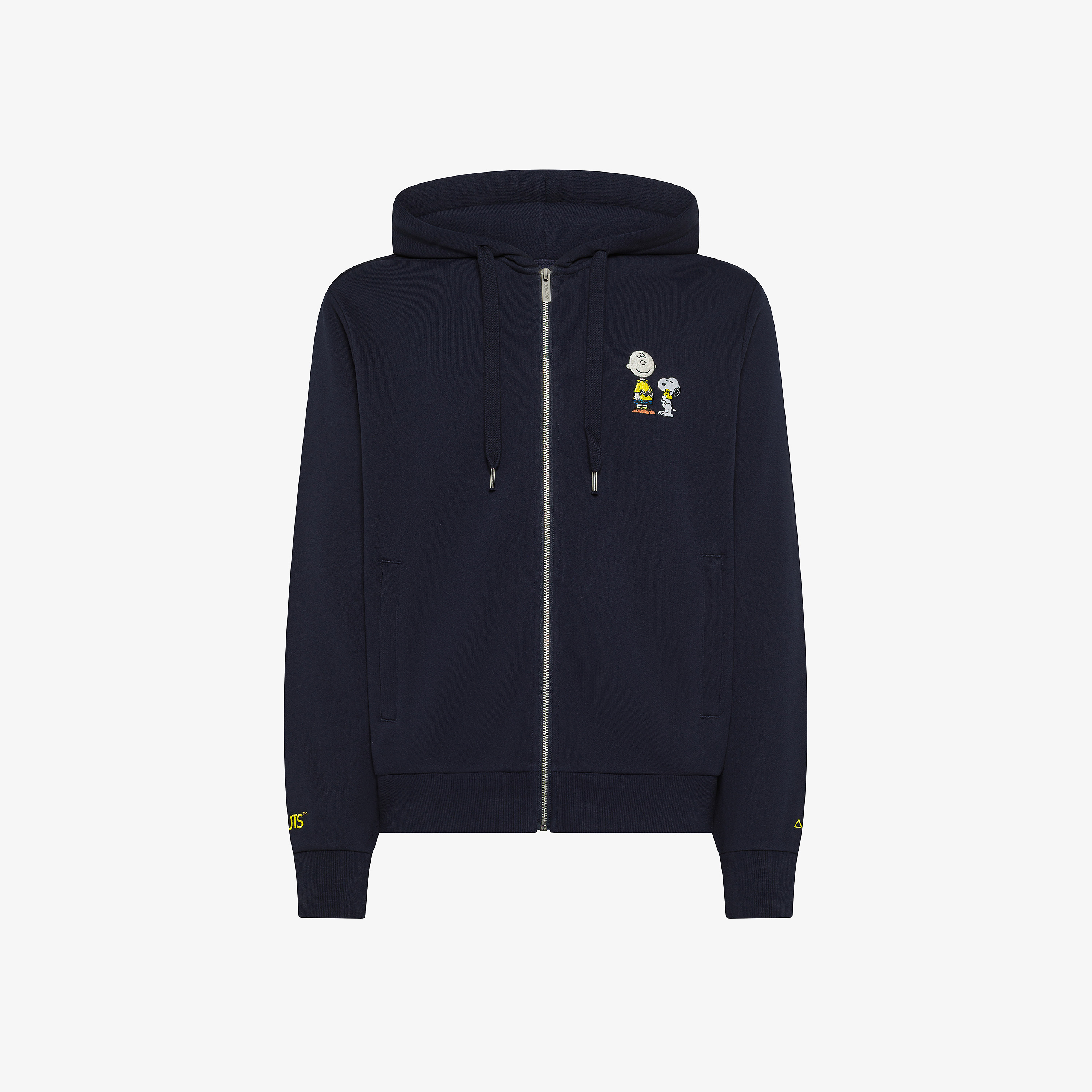 Felpa Peanuts con cappuccio e zip navy blue