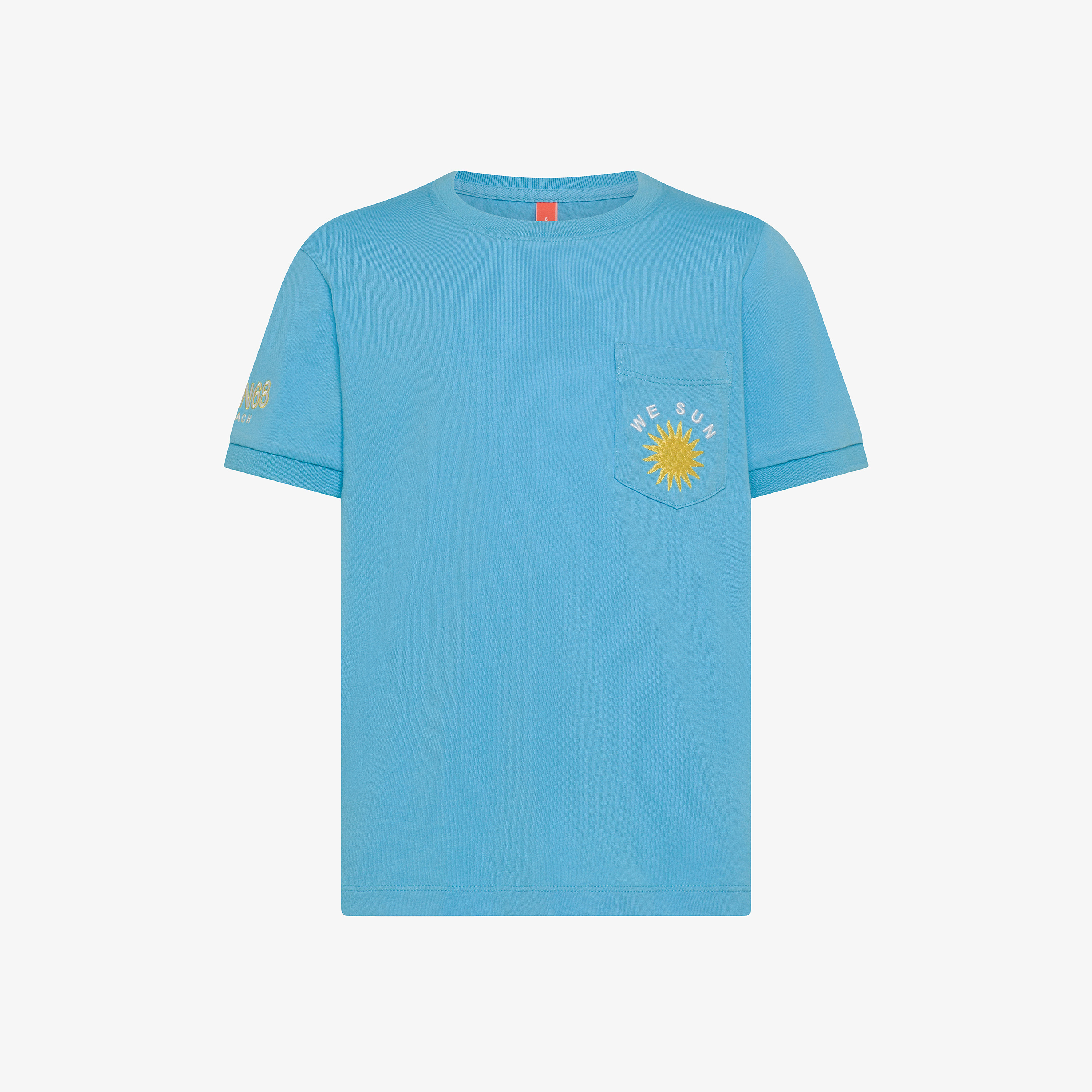 T-shirt in jersey di cotone turchese