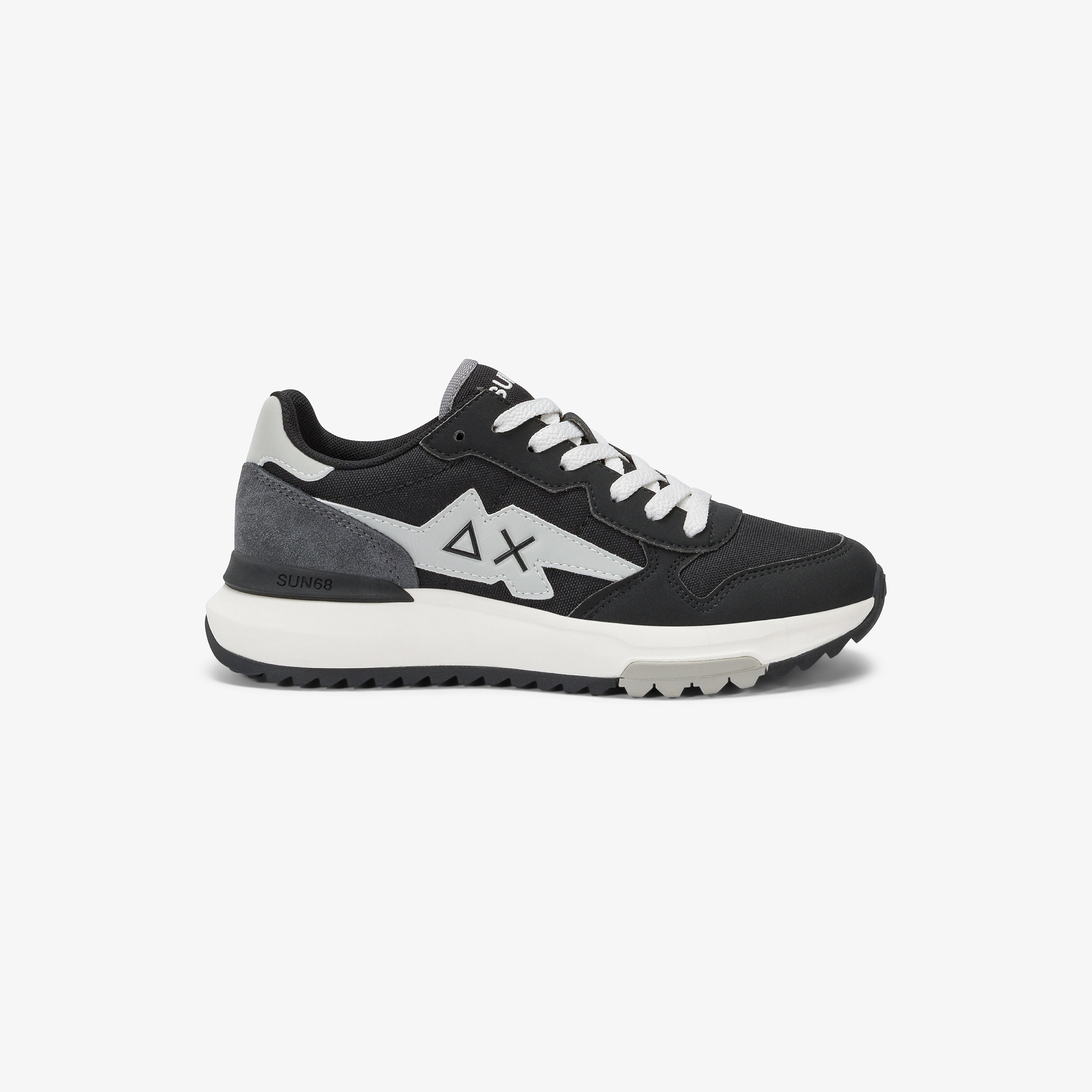 Sneaker Teen Boy's Niki 2.0 Solid in similpelle e nylon nero