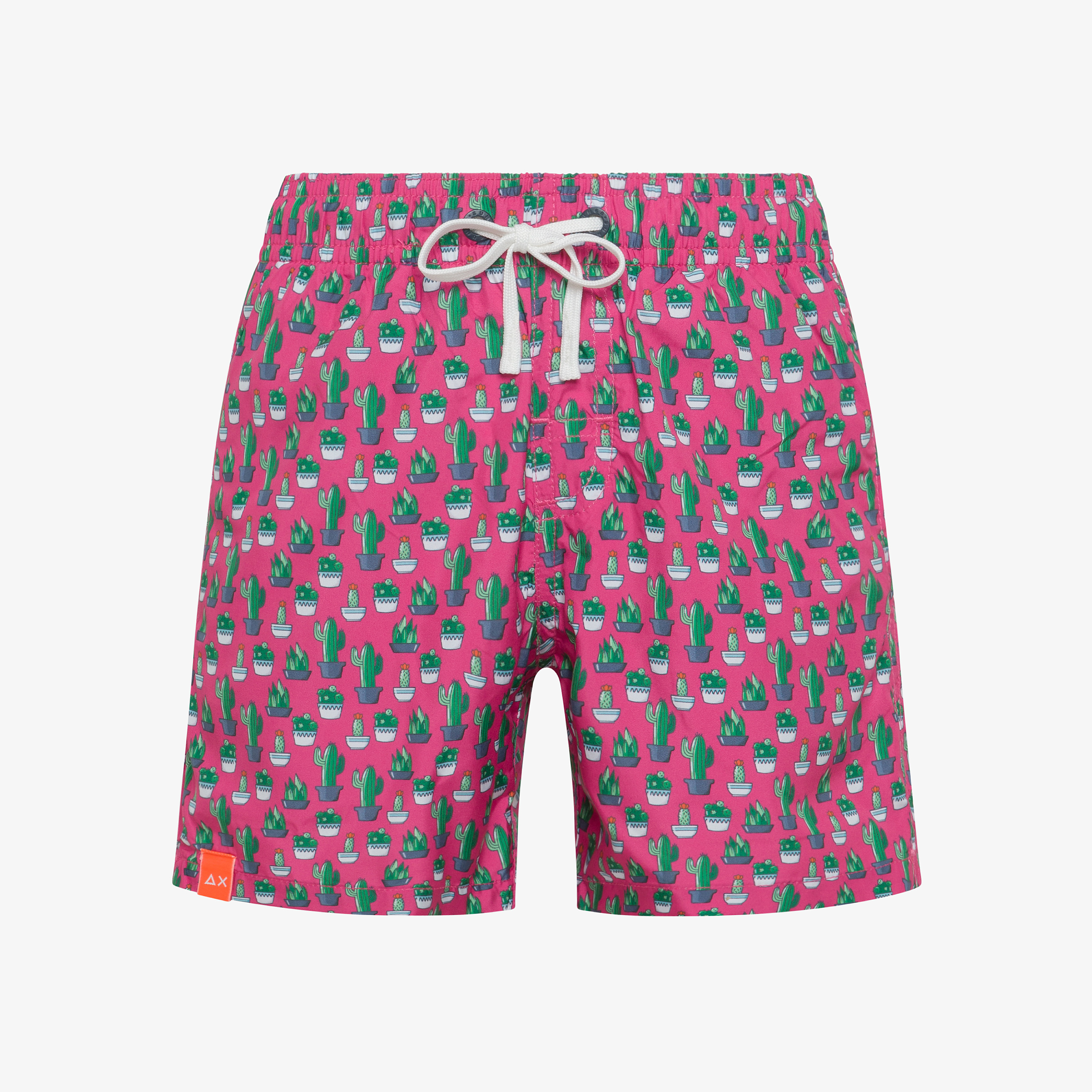 Boxer mare in nylon stampato fucsia