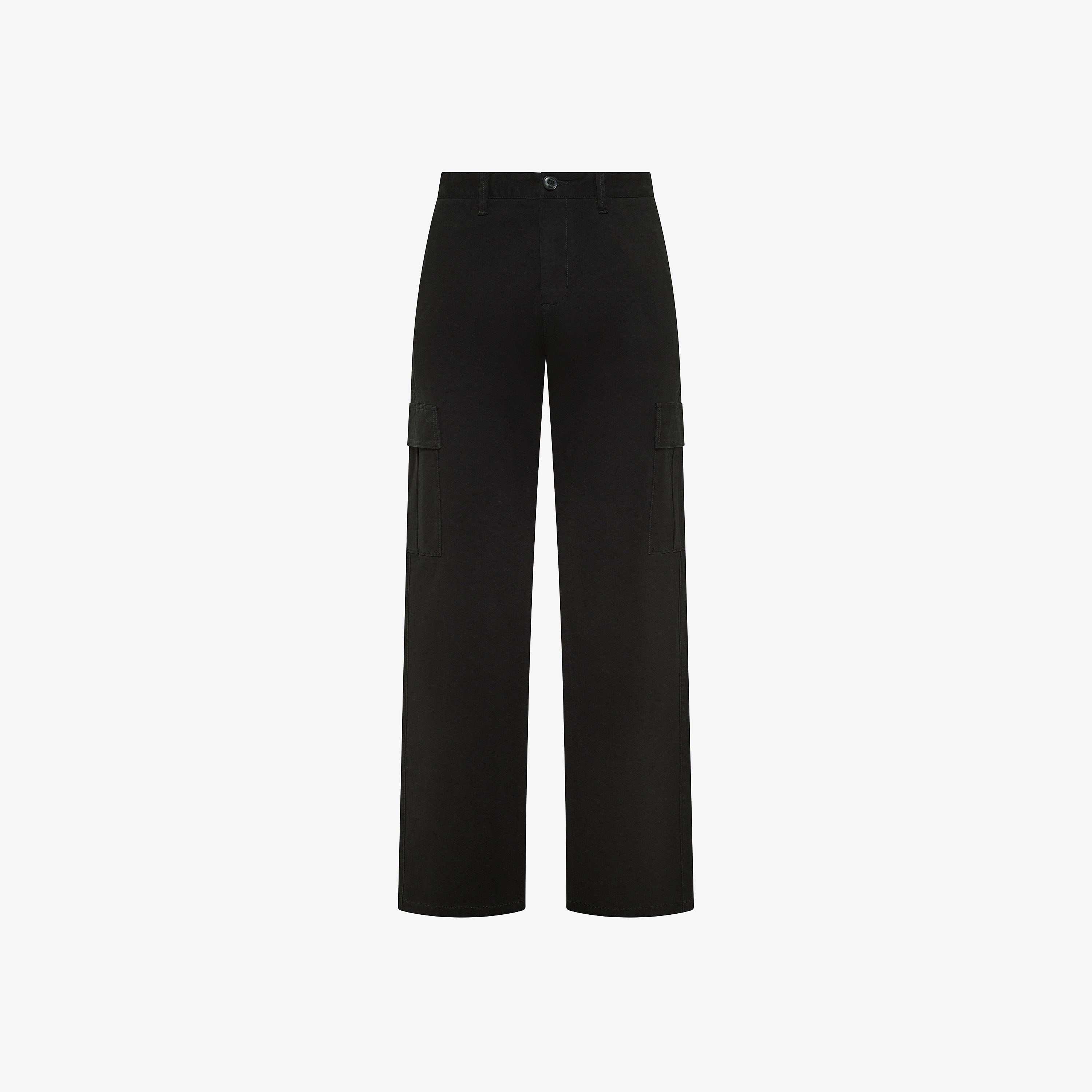 Pantaloni cargo in cotone stretch nero