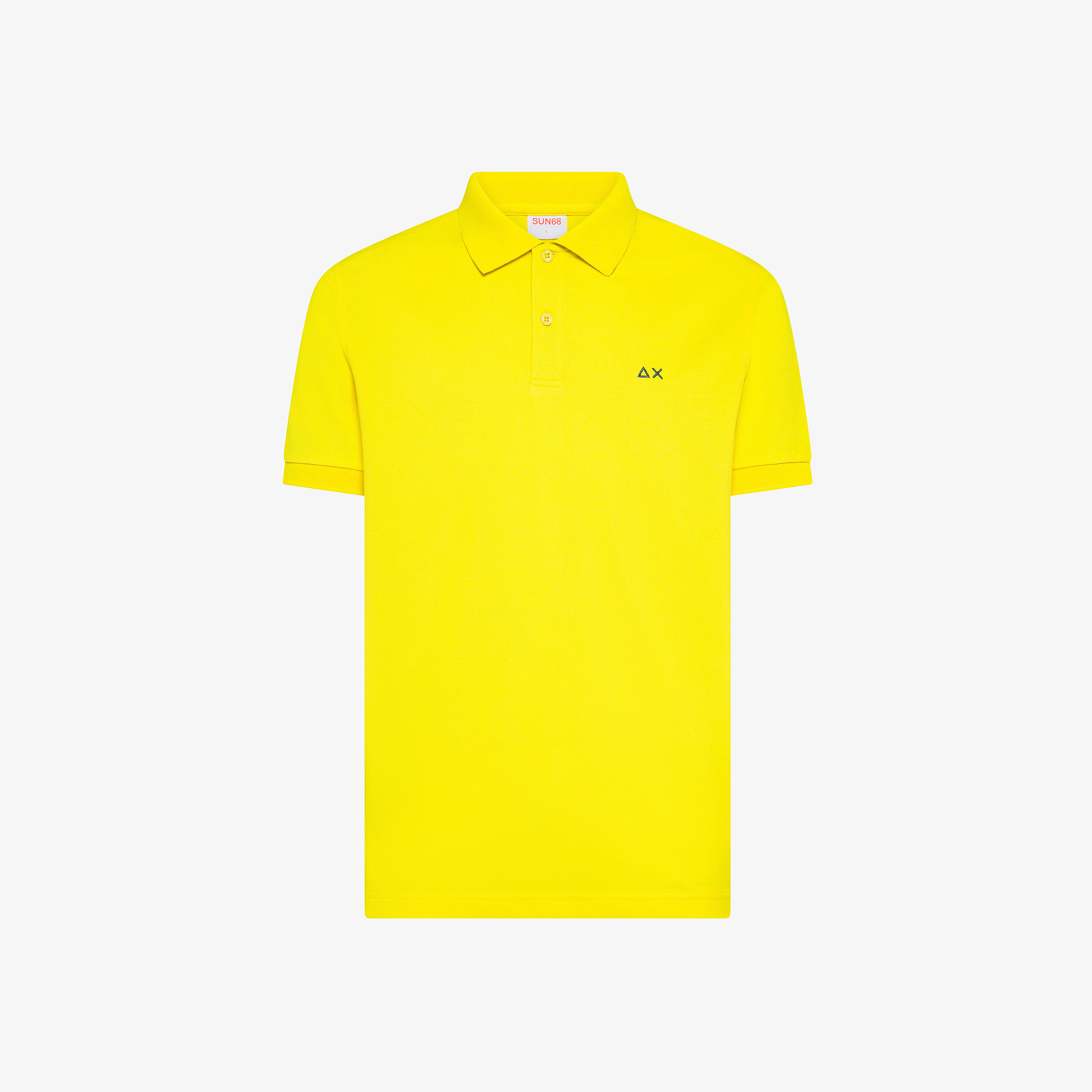 Polo con stampa paisley in cotone giallo