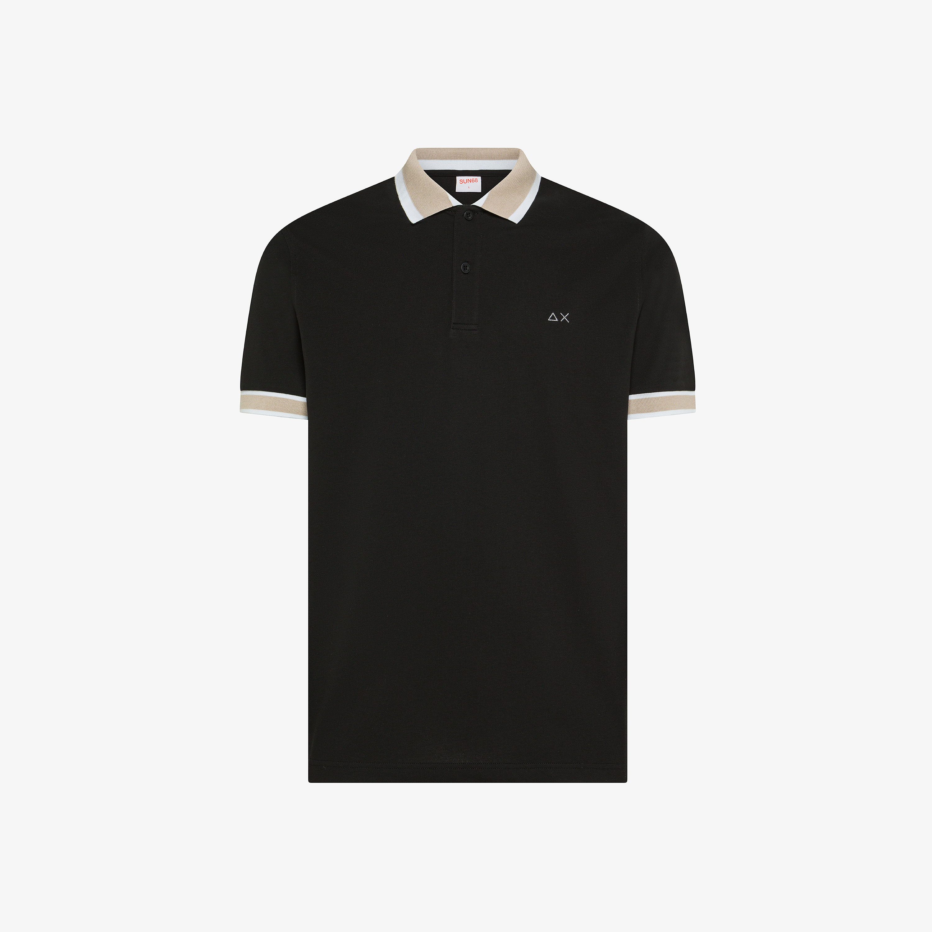 Polo multistripes on collar s/s