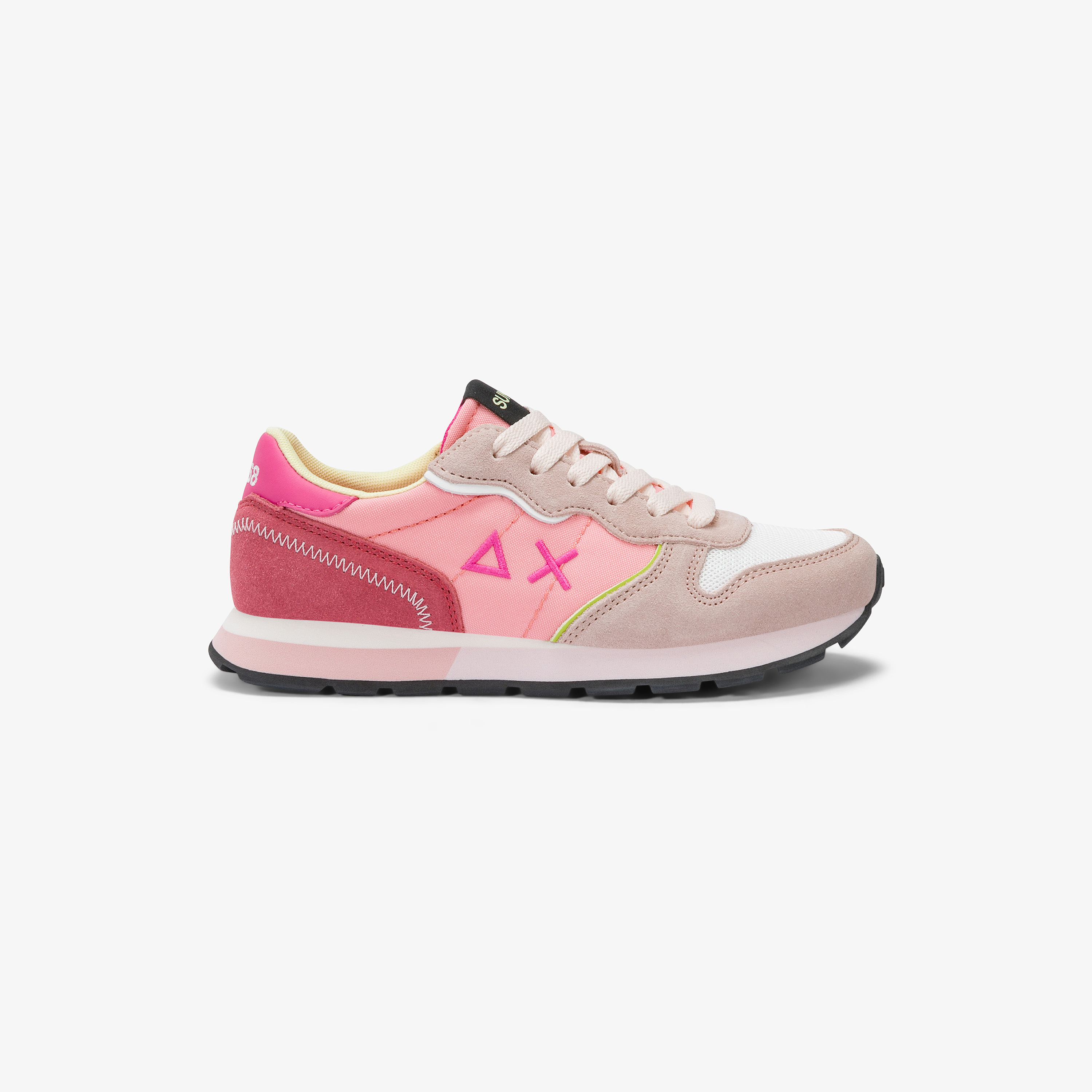 Sneaker Girl's Ally Color Explosion in suede e nylon porcellana
