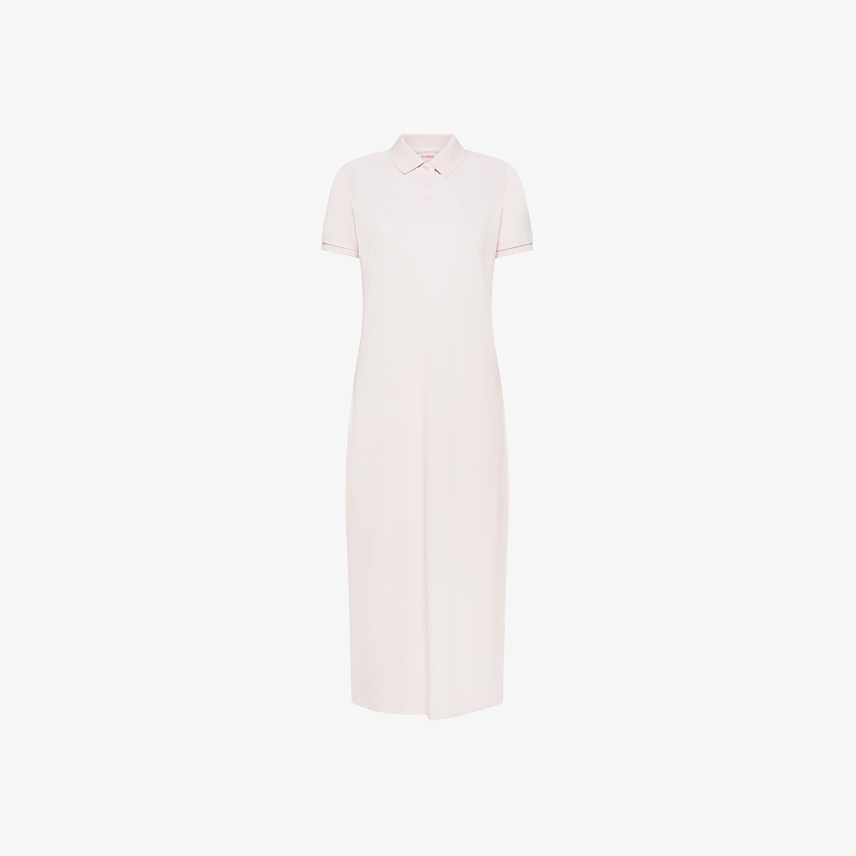 Pink cotton piqué polo dress
