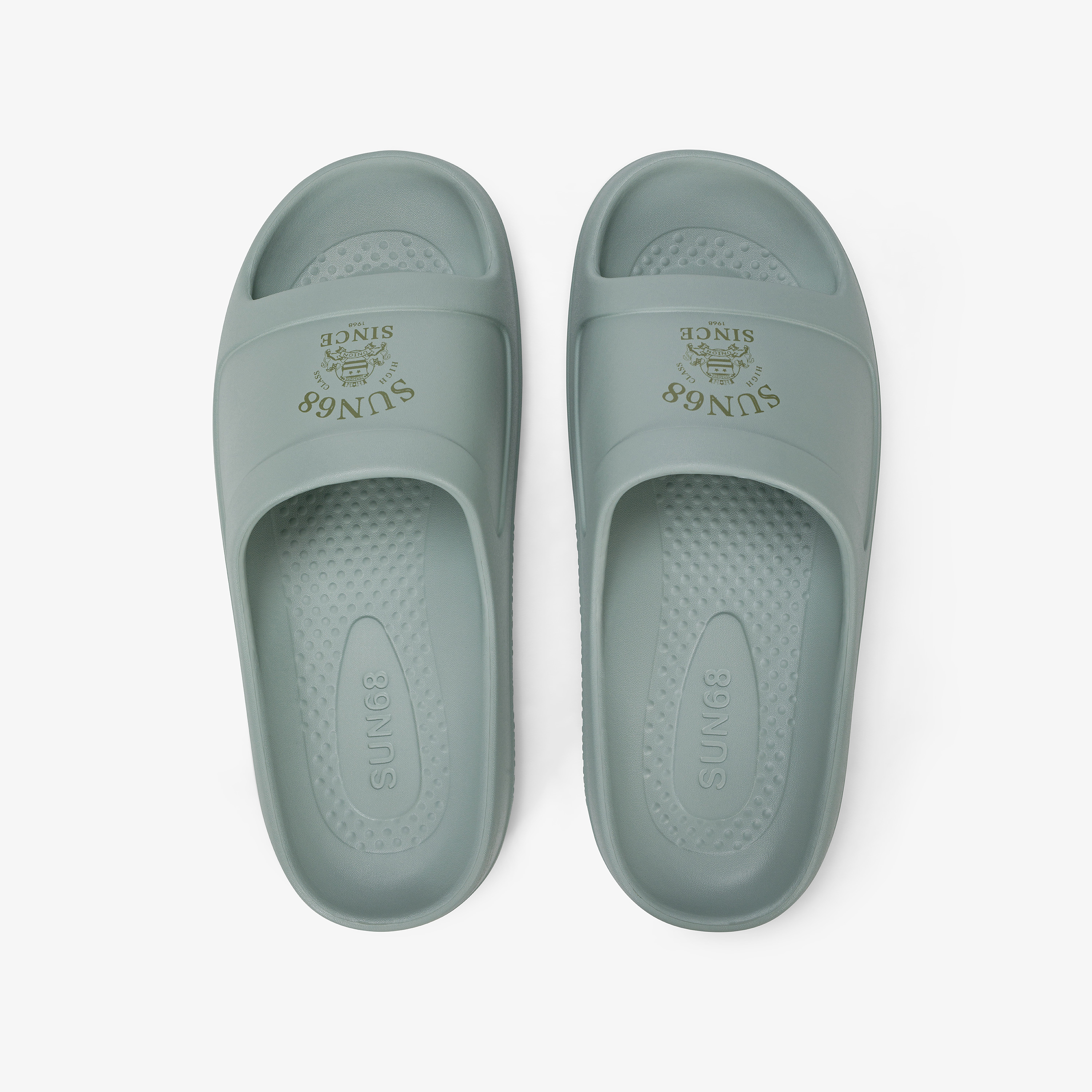 Ciabatte in PU verde salvia/verde militare