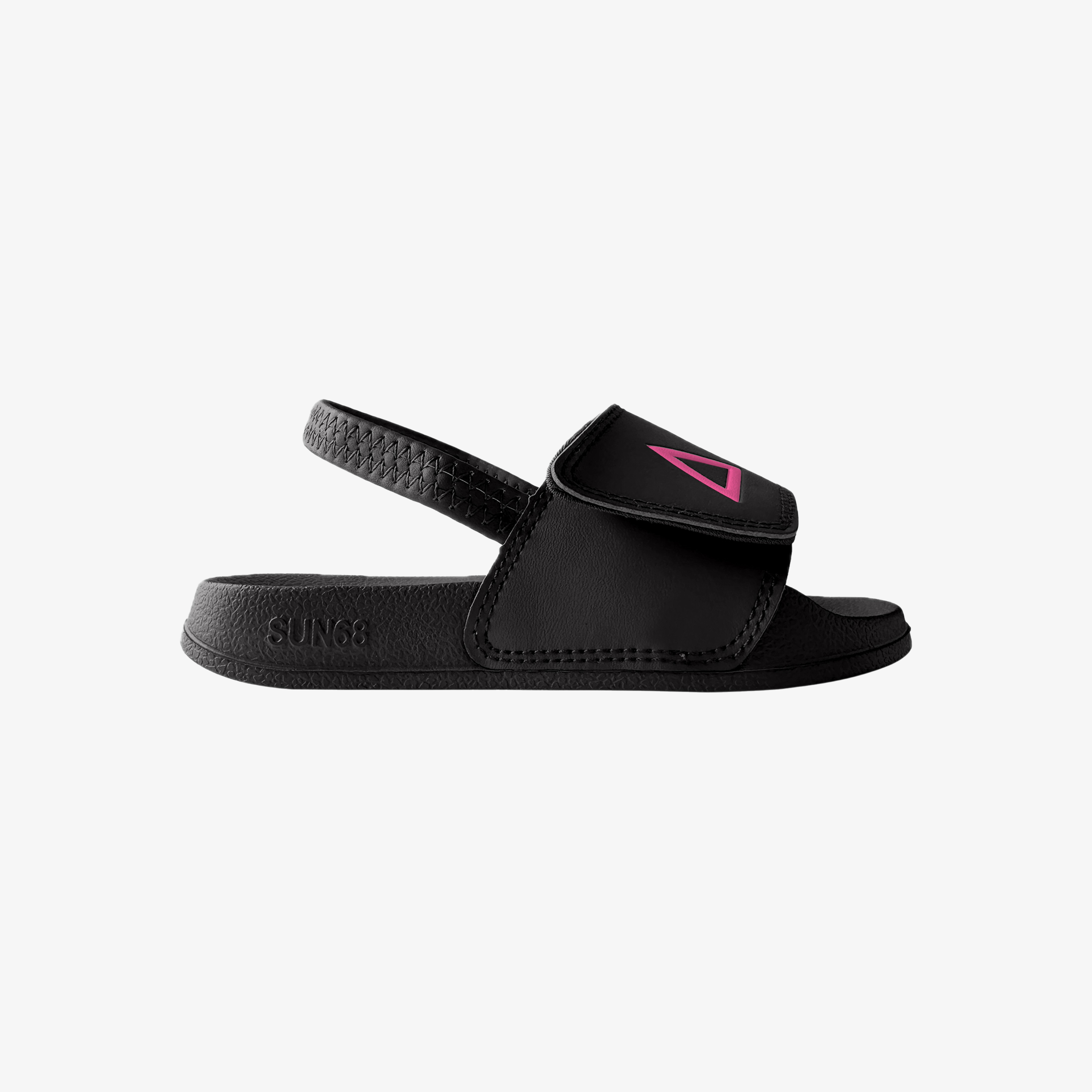 Black PU slides