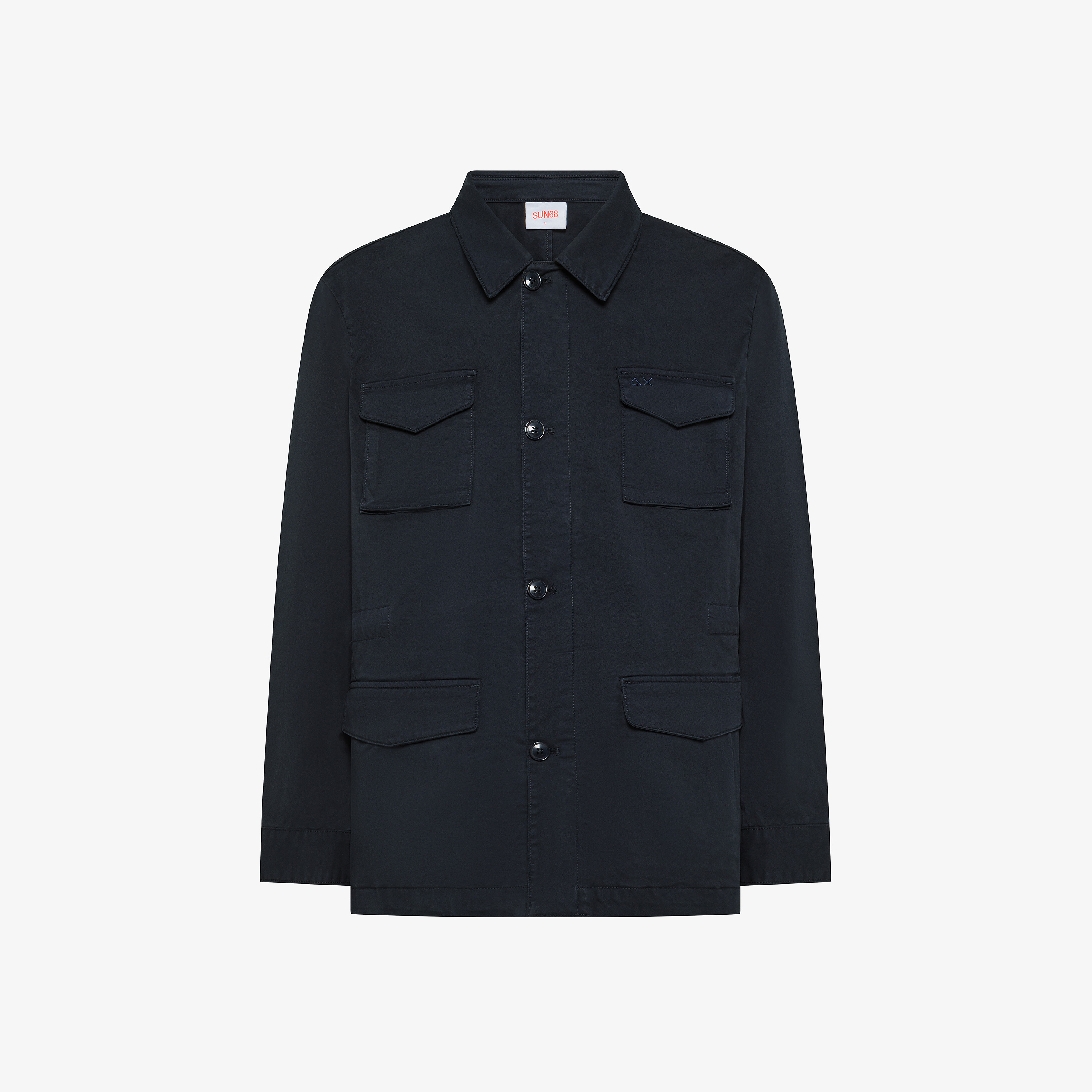 Giacca in gabardina di cotone blu navy