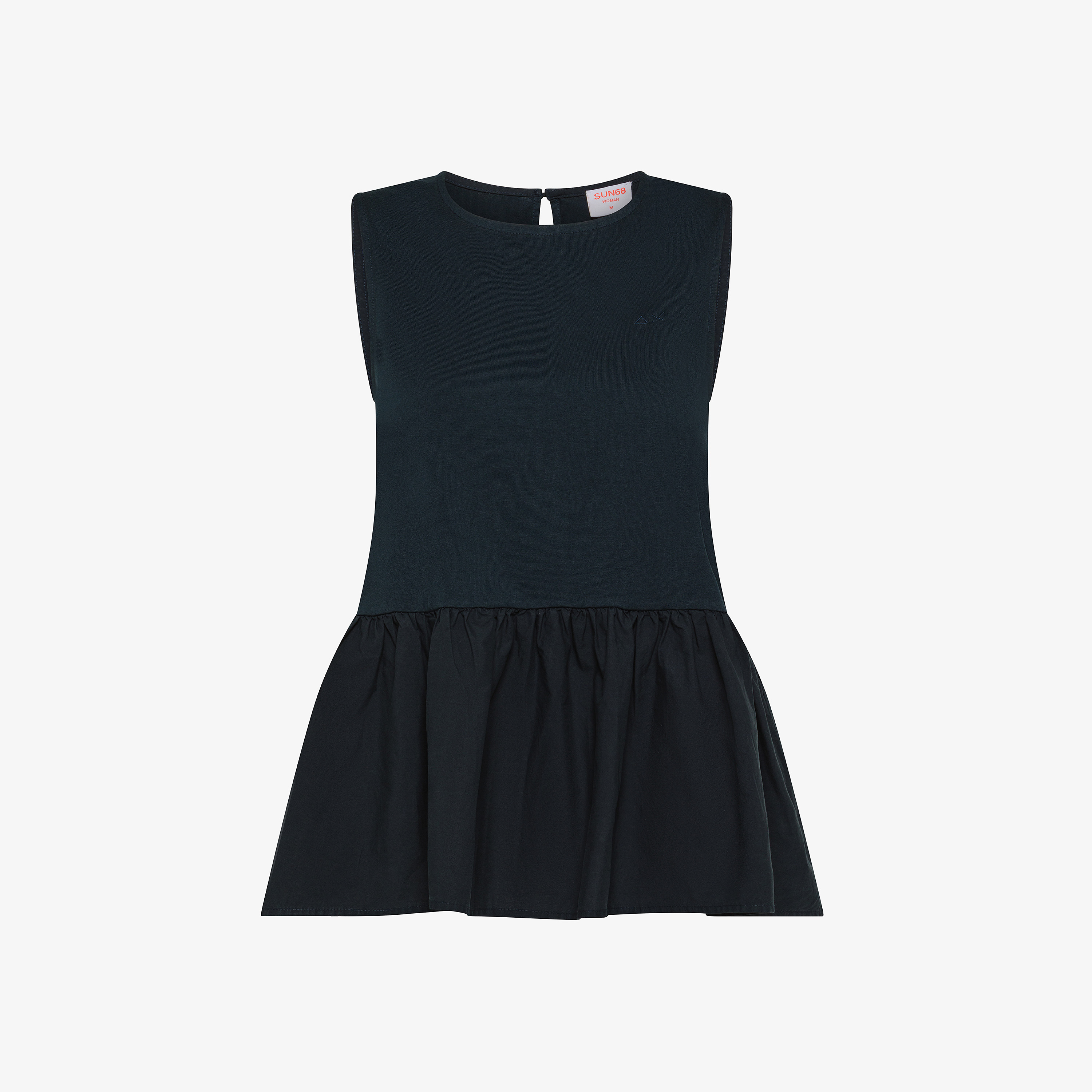 Top in cotone blu navy