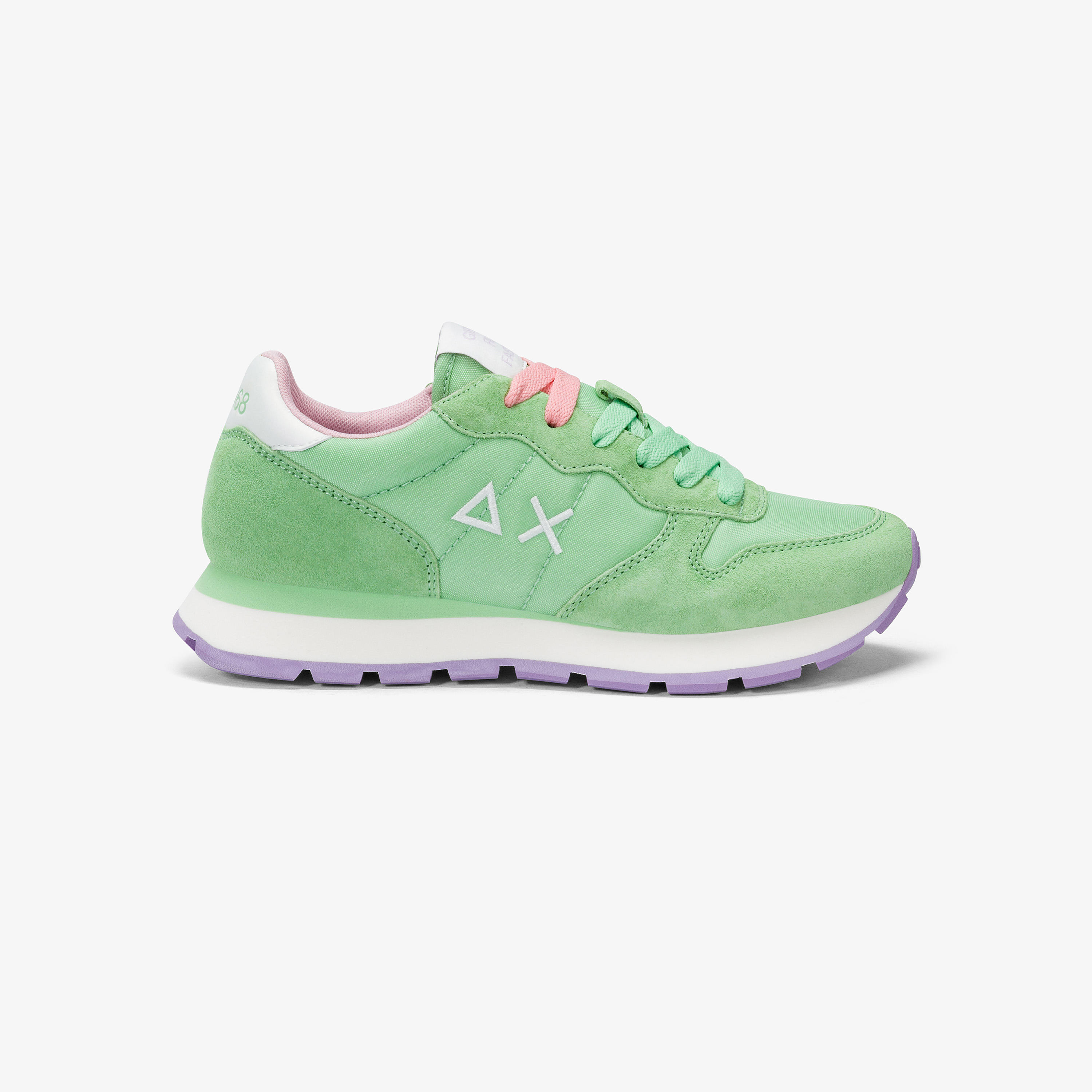 Ally mint green suede and nylon sneaker
