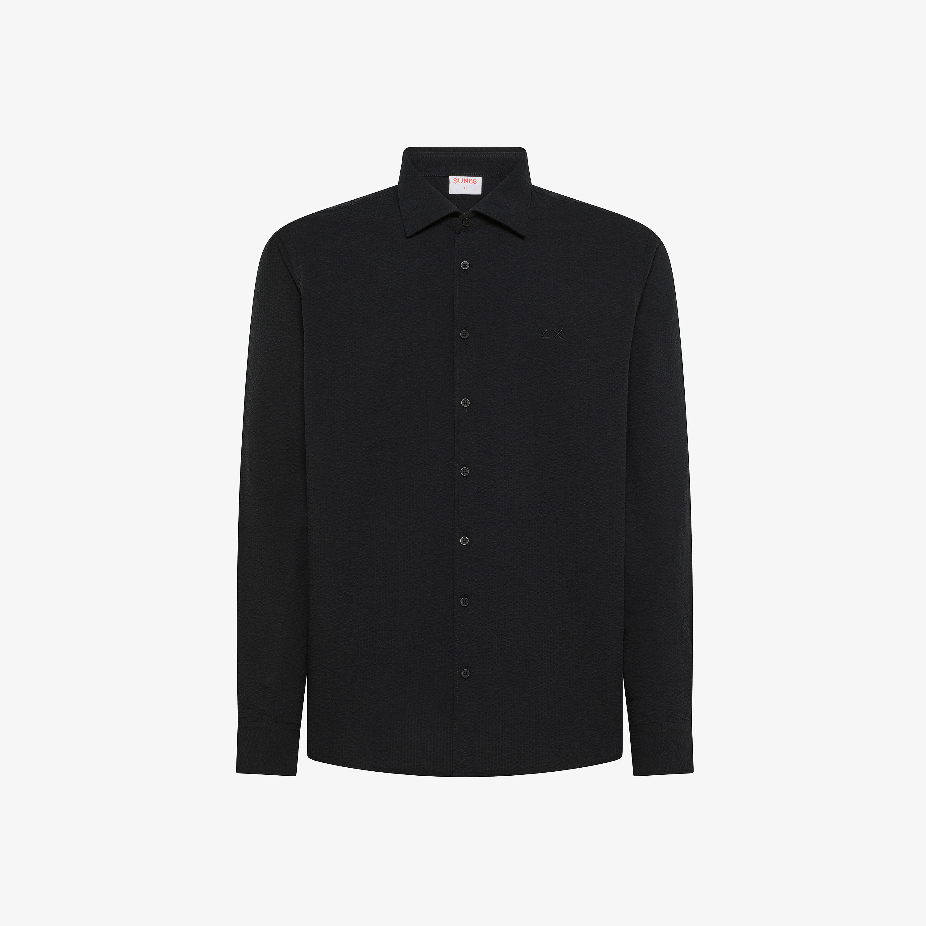 Shirt seersucker solid l/s