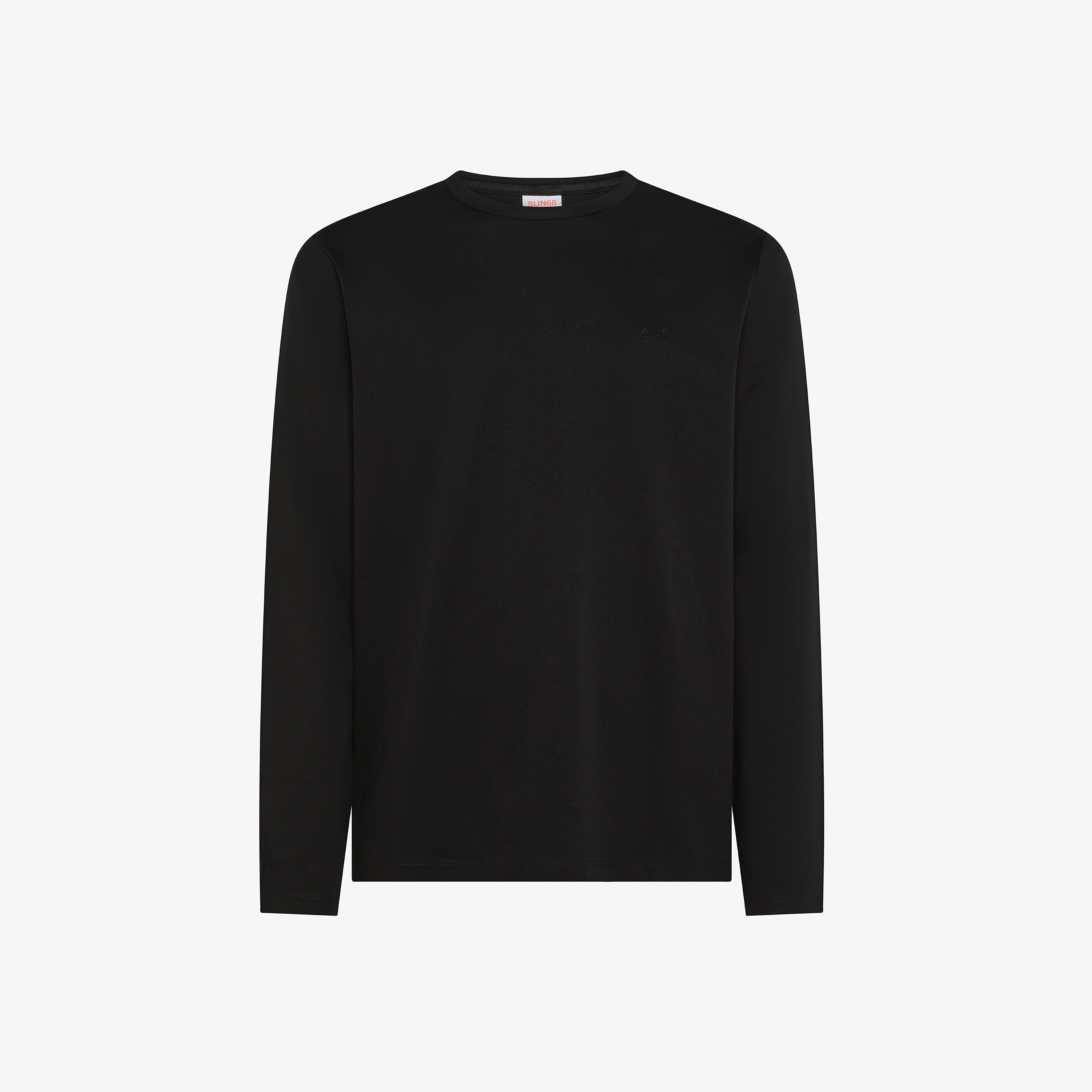 T-shirt in jersey con maniche lunghe nero