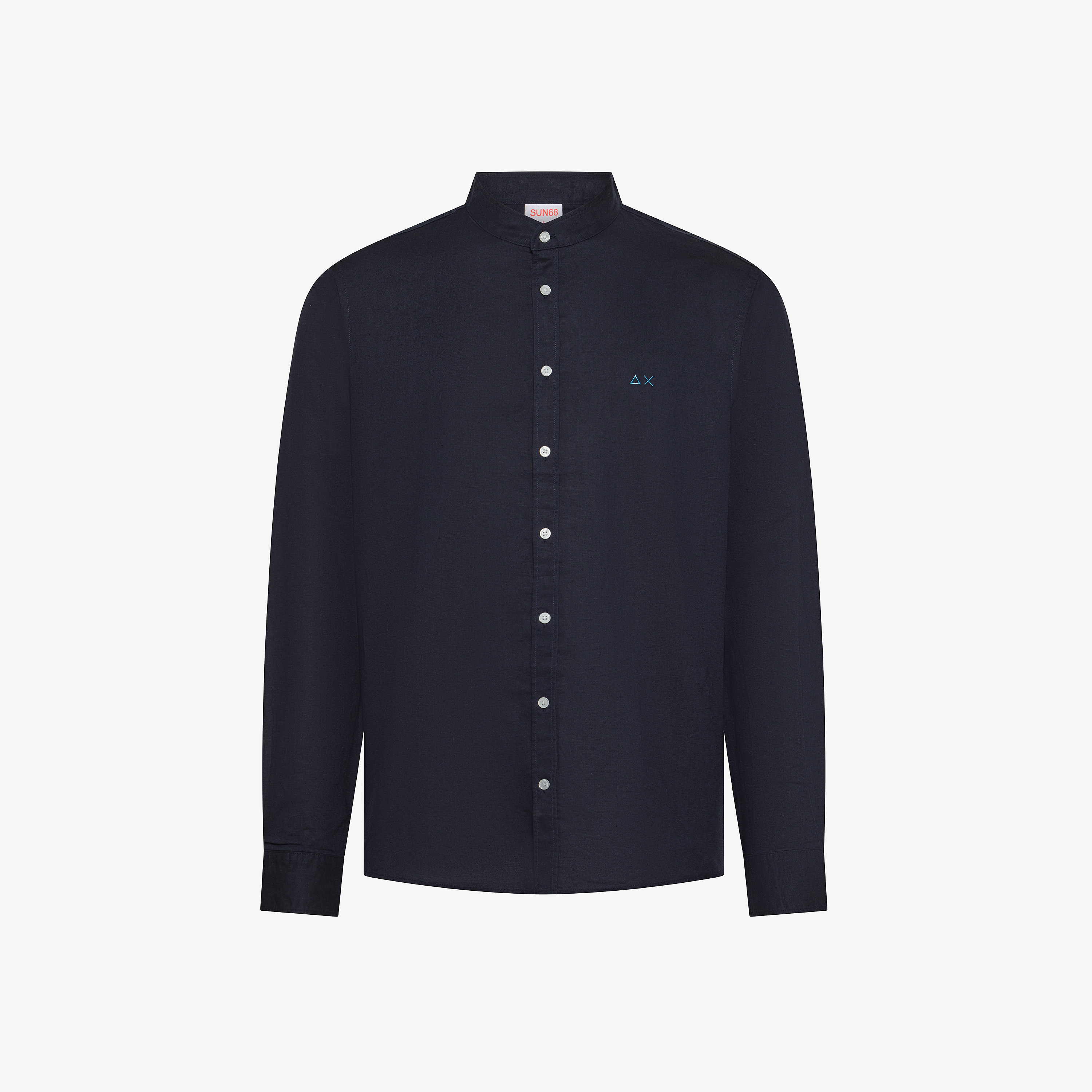 Shirt linen korean collar l/s
