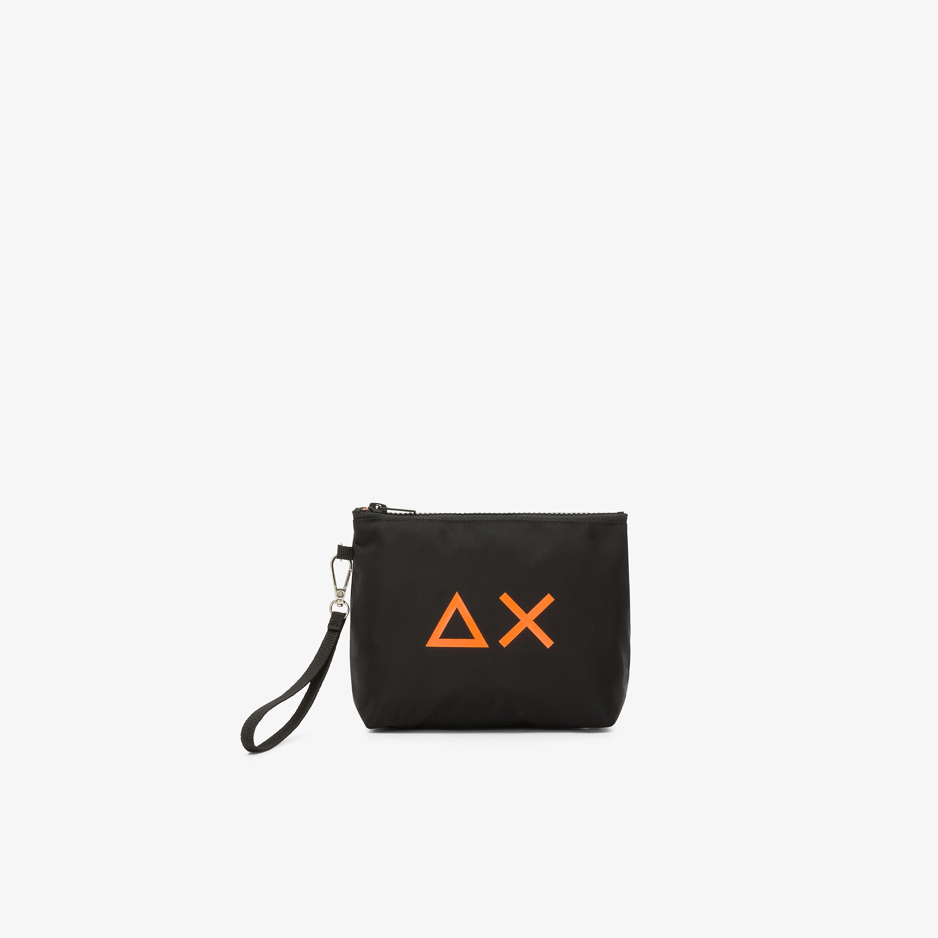 Pochette in nylon con logo nero Pochette in nylon con logo nero