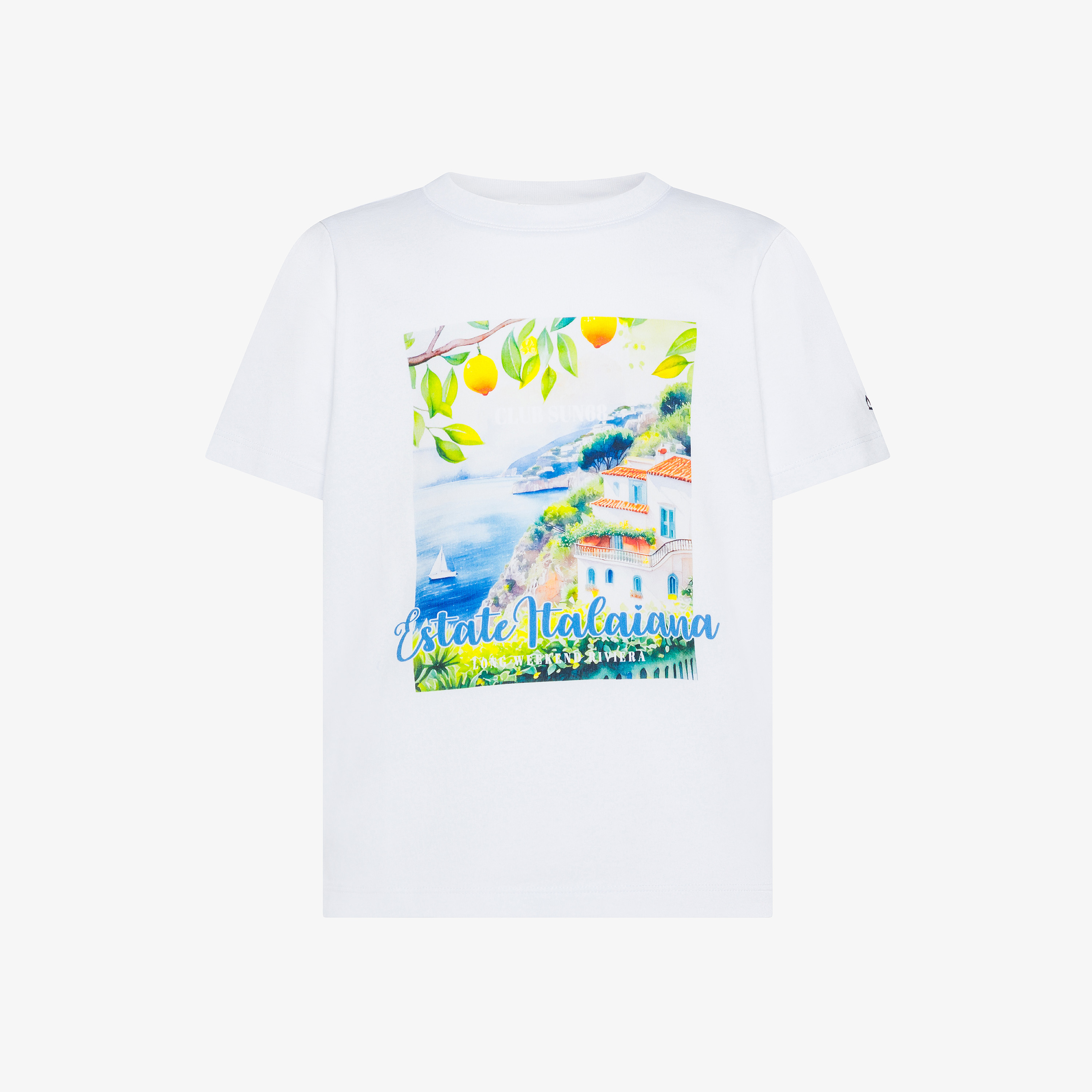Boy's t-shirt printed beach s/s